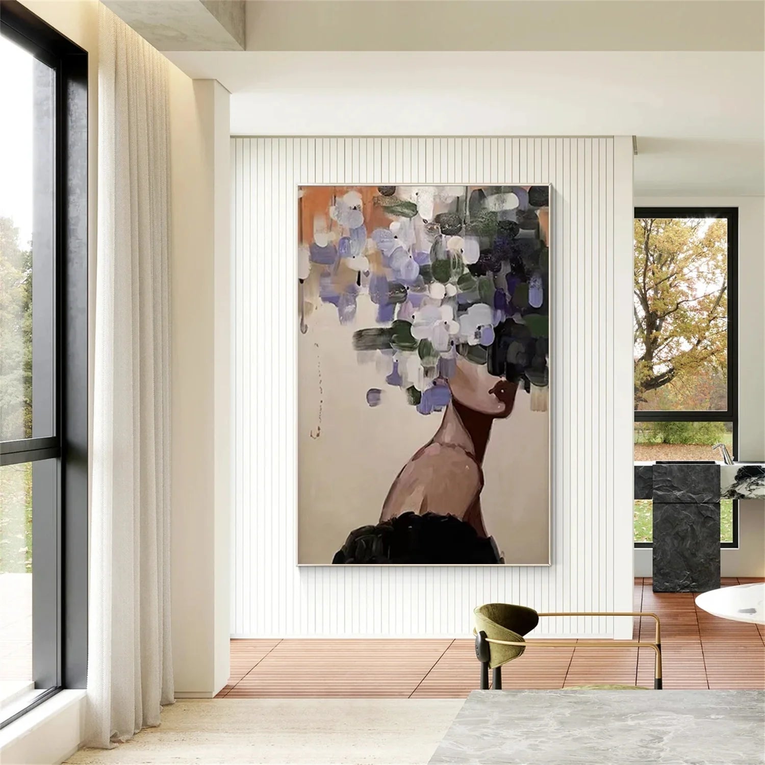 Abstract Portrait Colorful Painting #AB038