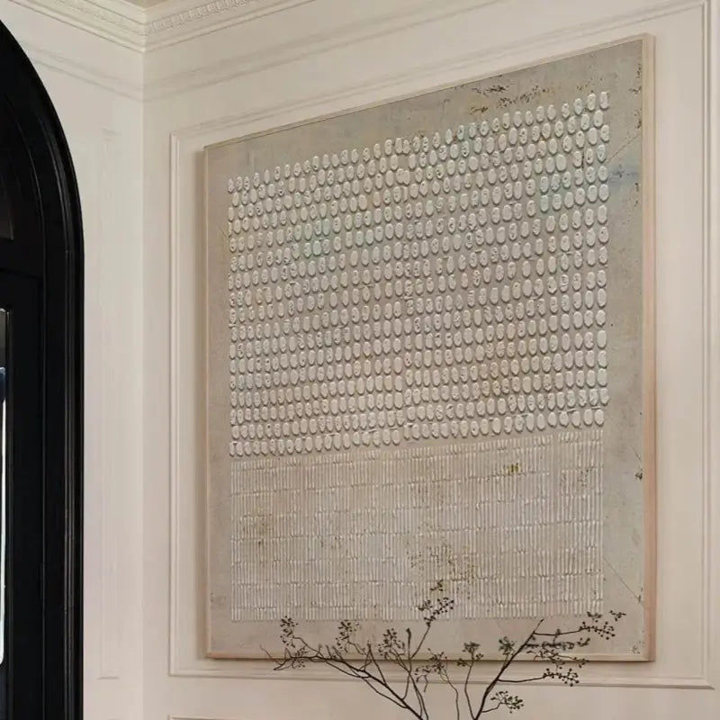 Textured Wabi-Sabi Abstract Brown Wall Art Installation, Brown Abstract Canvas Wall Decoration