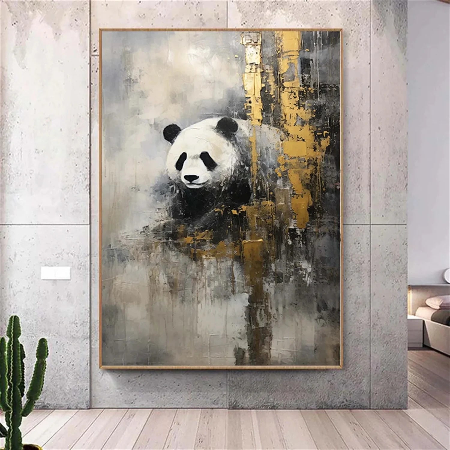 Black and White Abstract Animal Wall Art #AM065