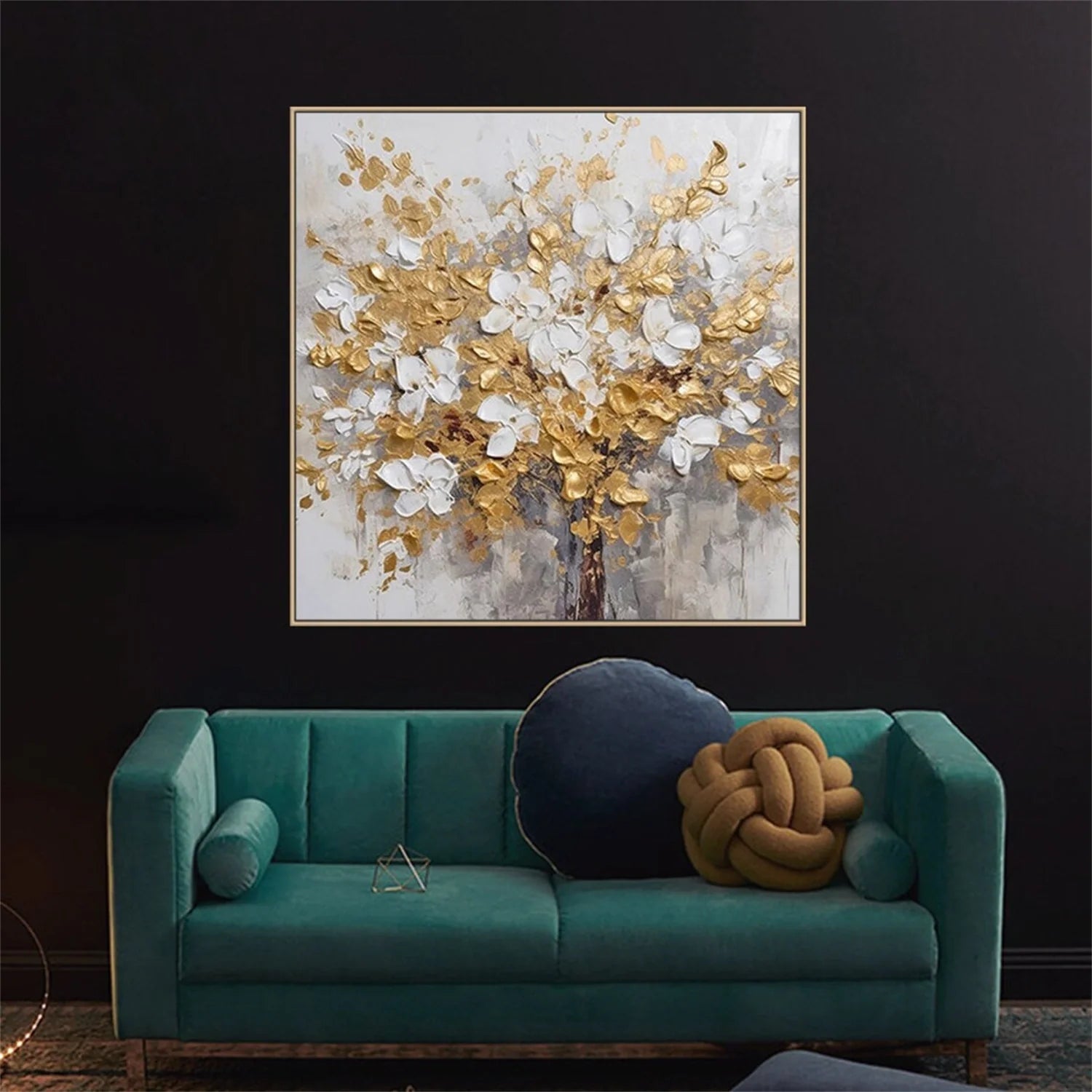 Colorful Flower & Tree Abstract Wall Art #FT046