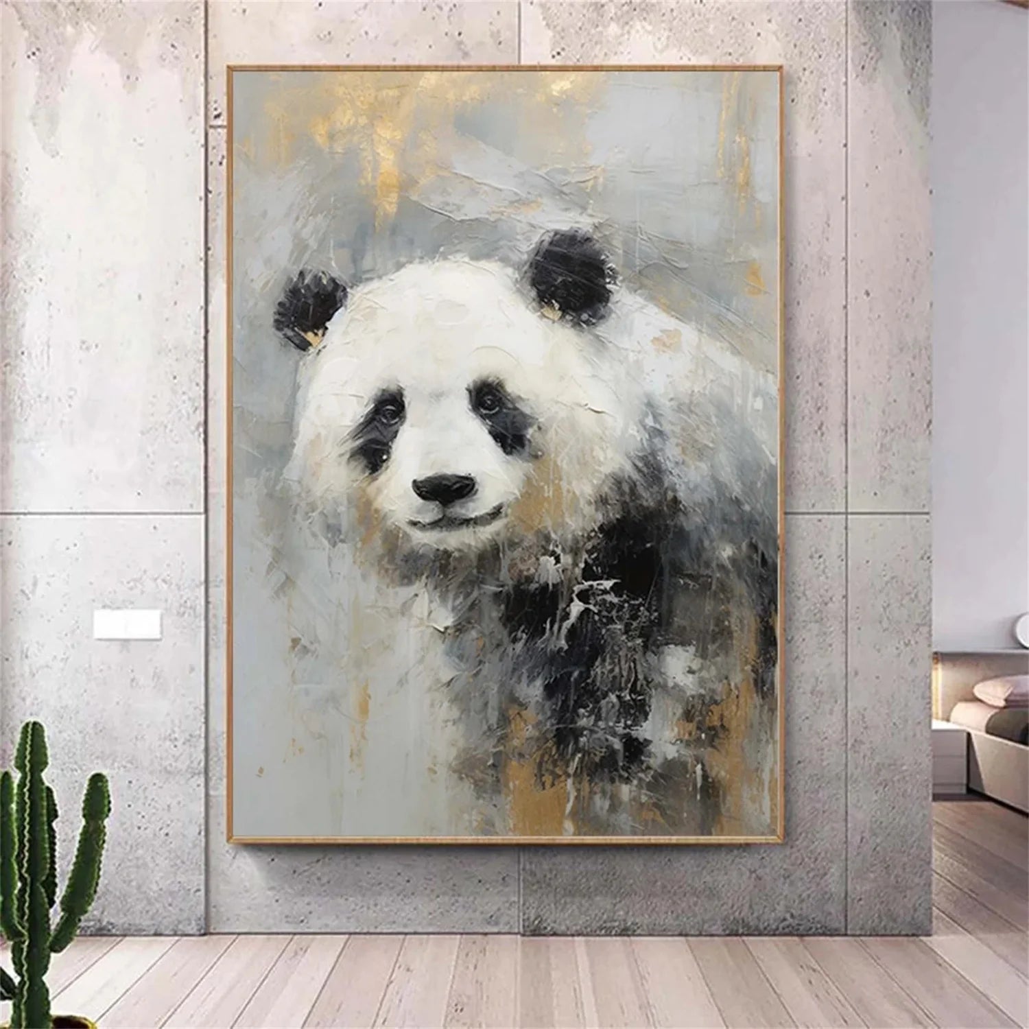Black and White Abstract Animal Wall Art #AM064