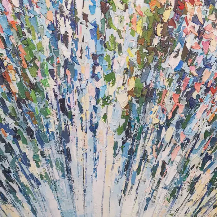 Colorful Flower & Tree Abstract Wall Art #FT005