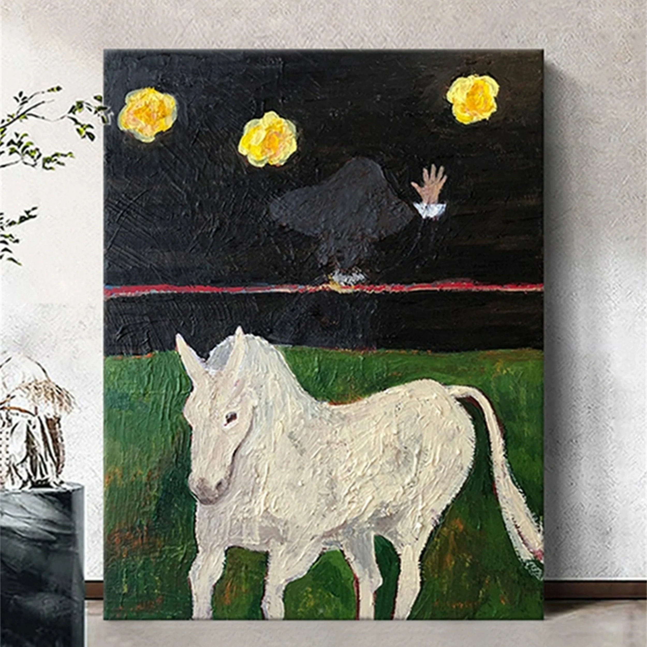 Colorful Horse Abstract Animal Wall Art #AM009