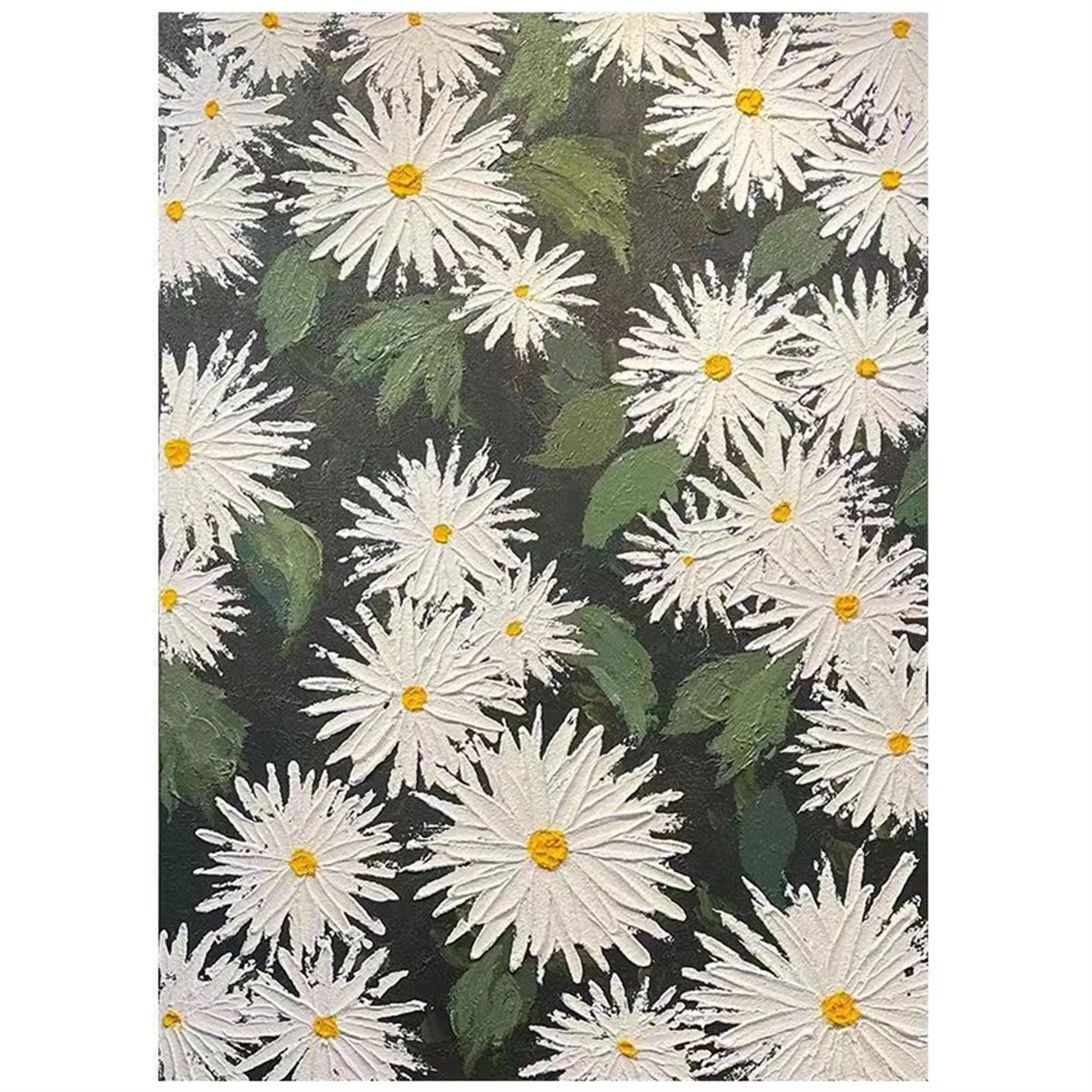 Colorful Flower & Tree Abstract Textured Wall Art #FT015