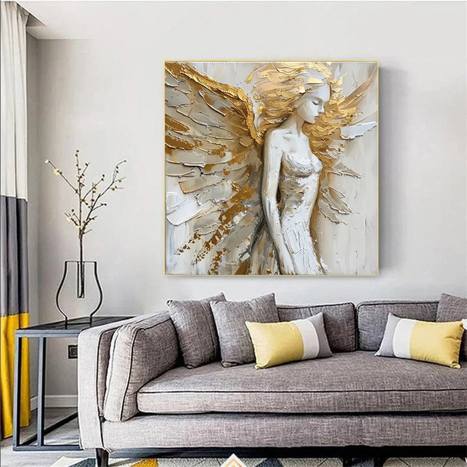 Abstract Angel Wing Textured Painting #AB018