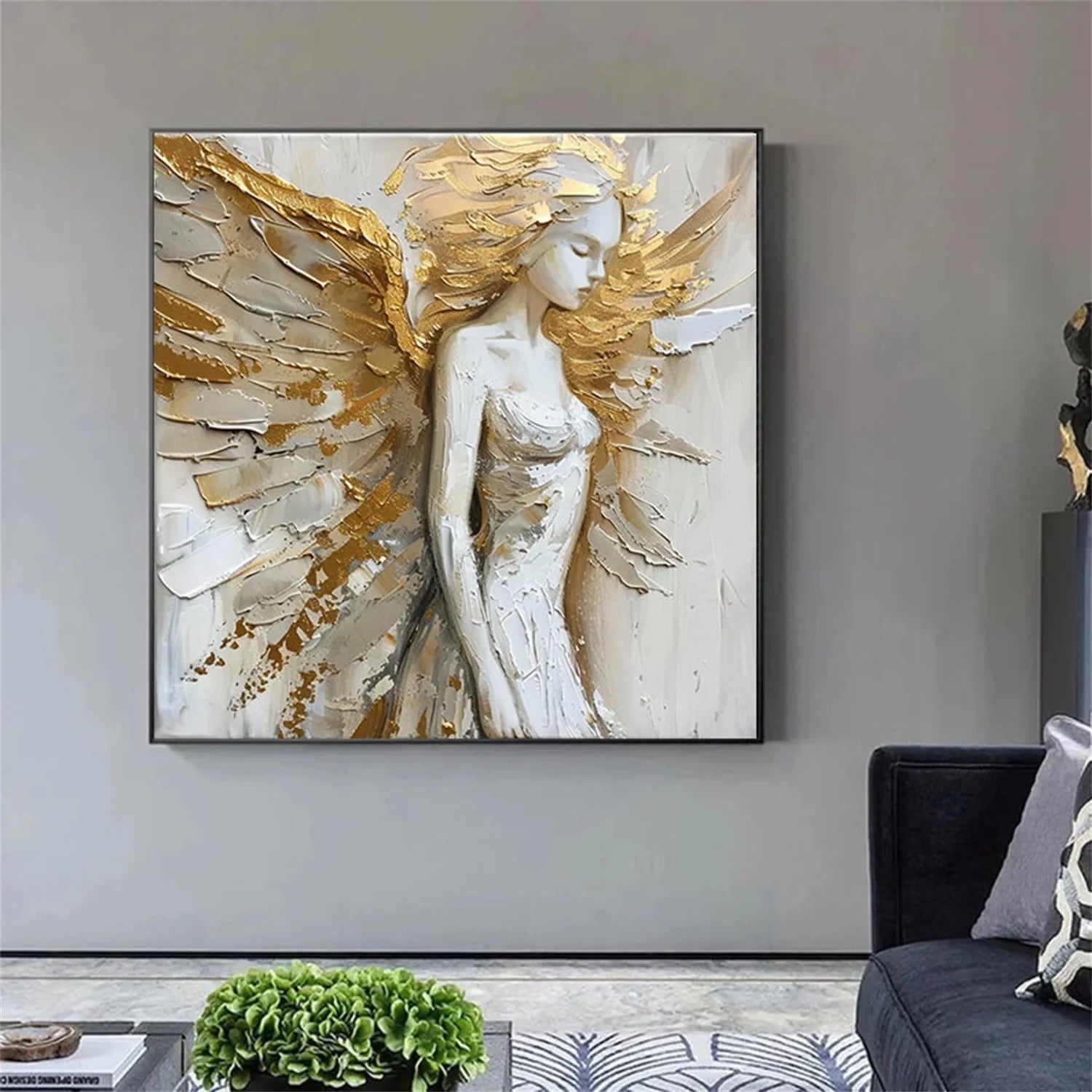 Abstract Angel Wing Textured Painting #AB018