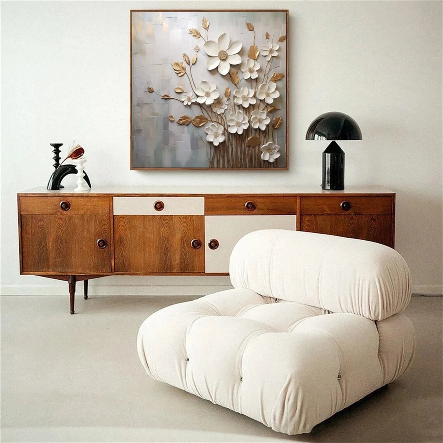 Flower & Tree Abstract Textured Wall Art #FT042