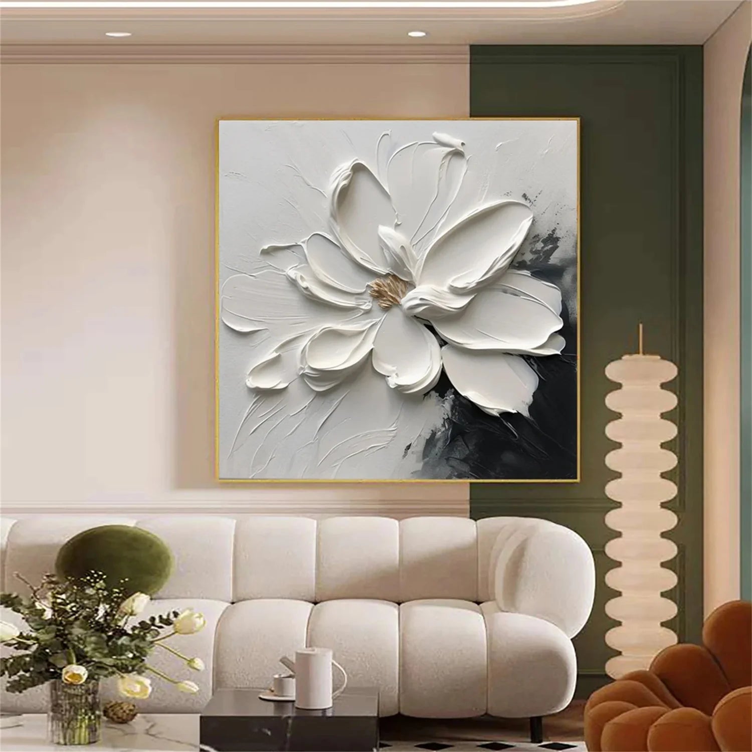 Flower & Tree Abstract Textured Wall Art #FT059