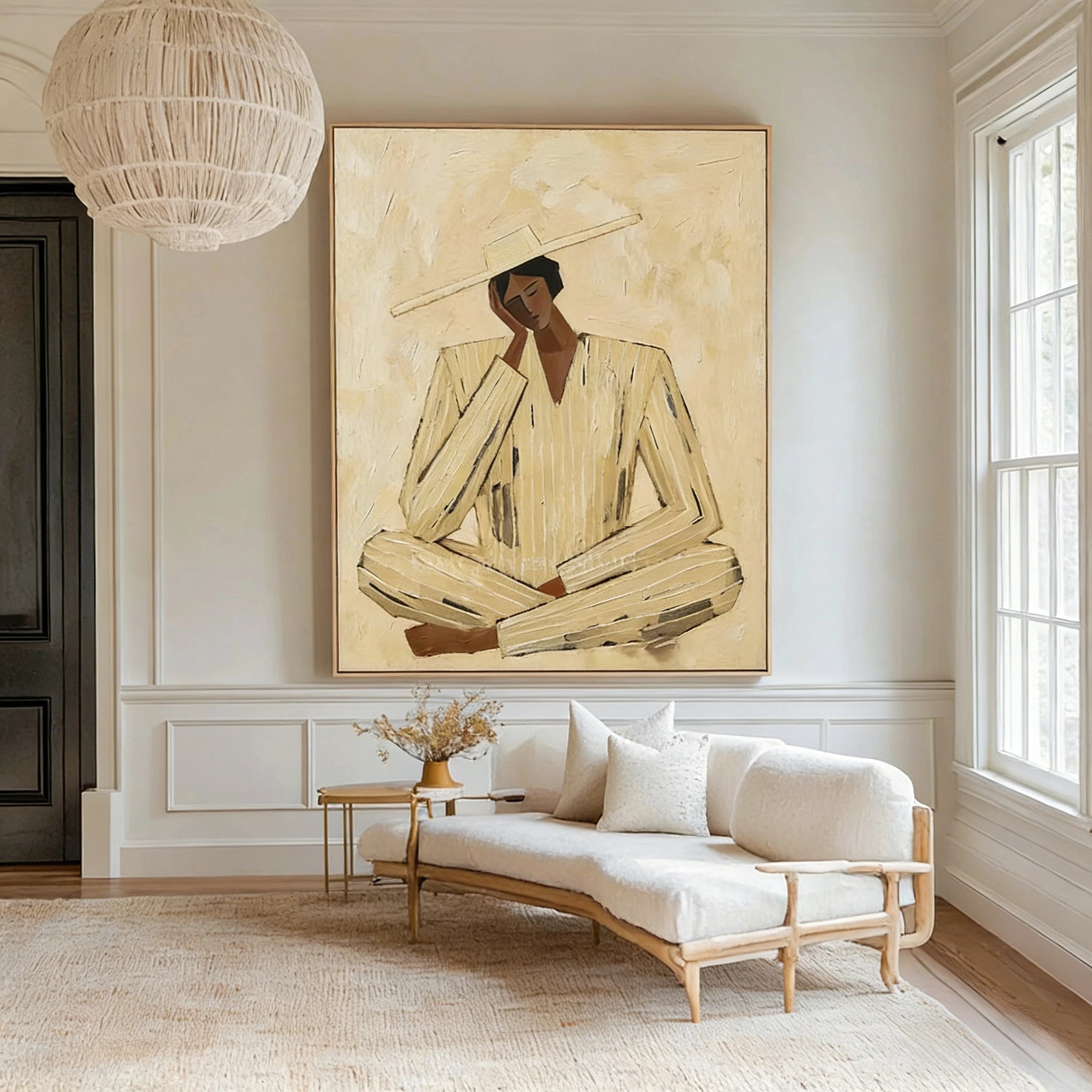 Minimalist Neutral Tone Figure Art#AB333