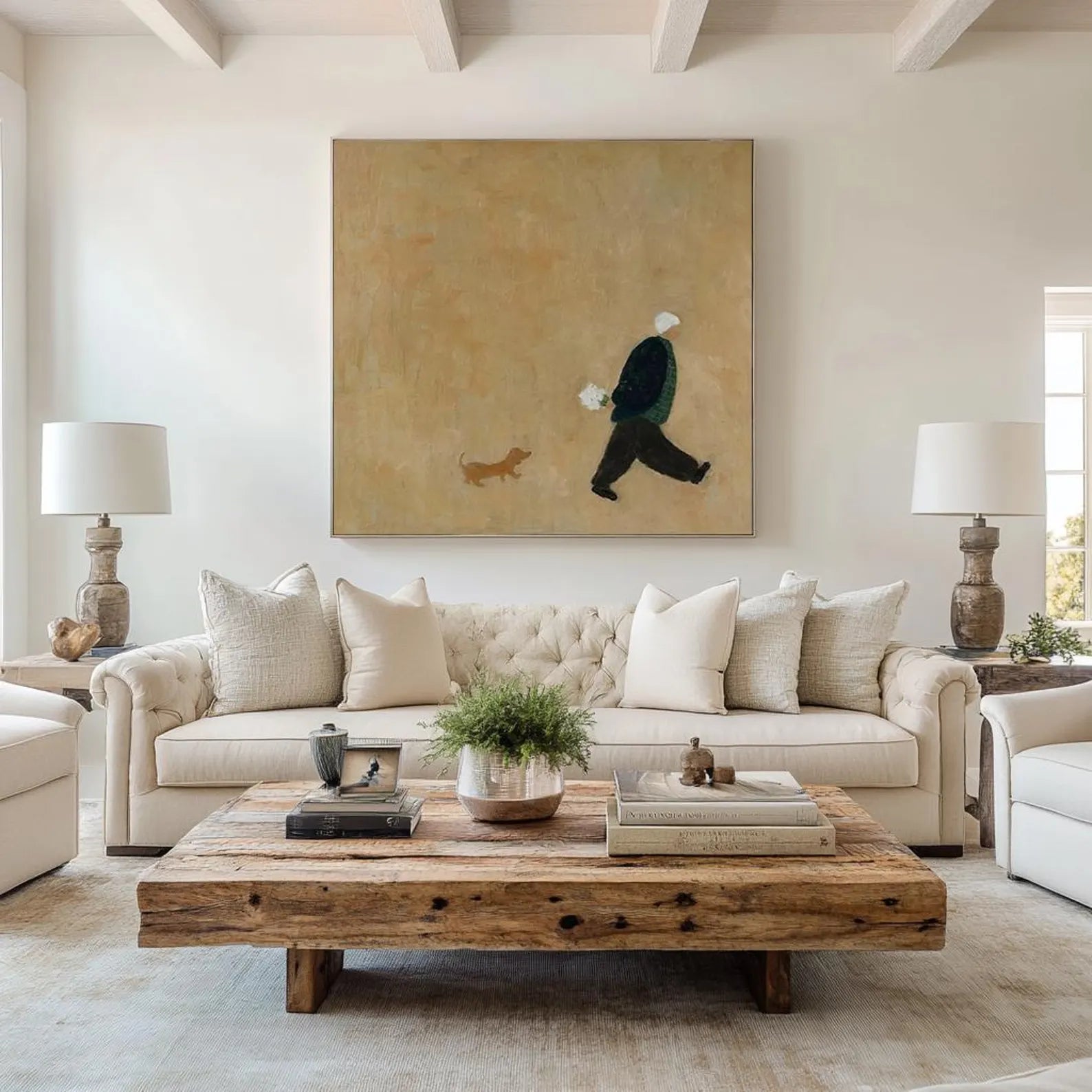 Warm Neutral Figurative Oil Painting #AB612