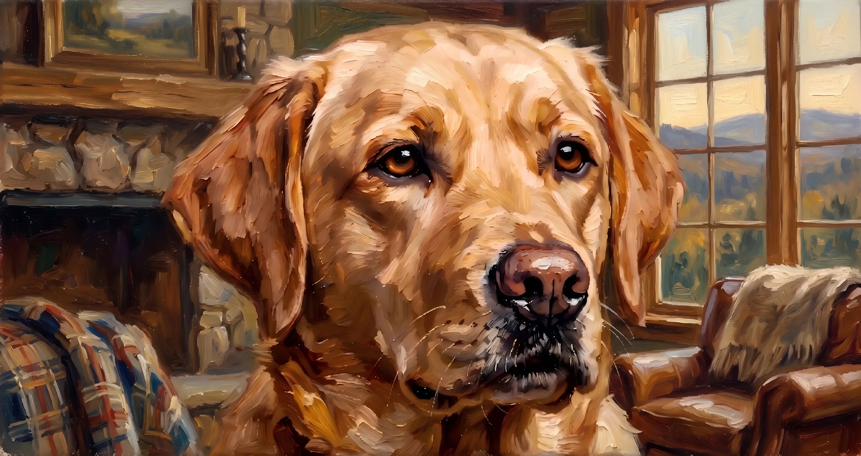 AEVART Custom Pet Oil Painting on Canvas