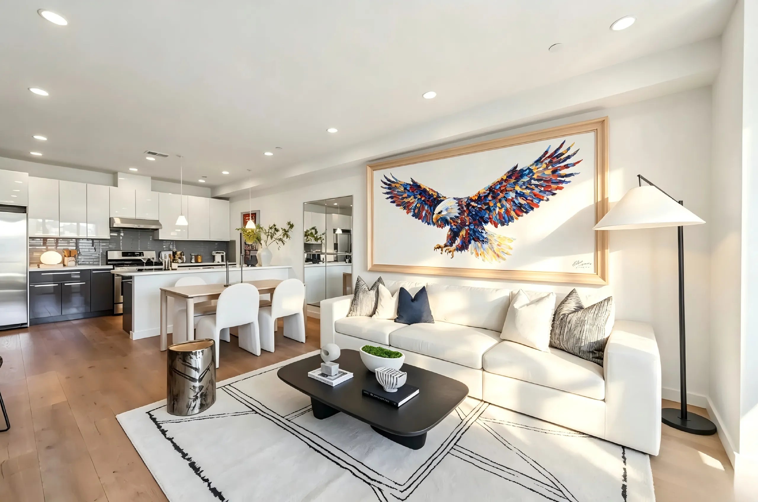 AEVART Custom Bald Eagle Oil Painting on Canvas — Ash Fall