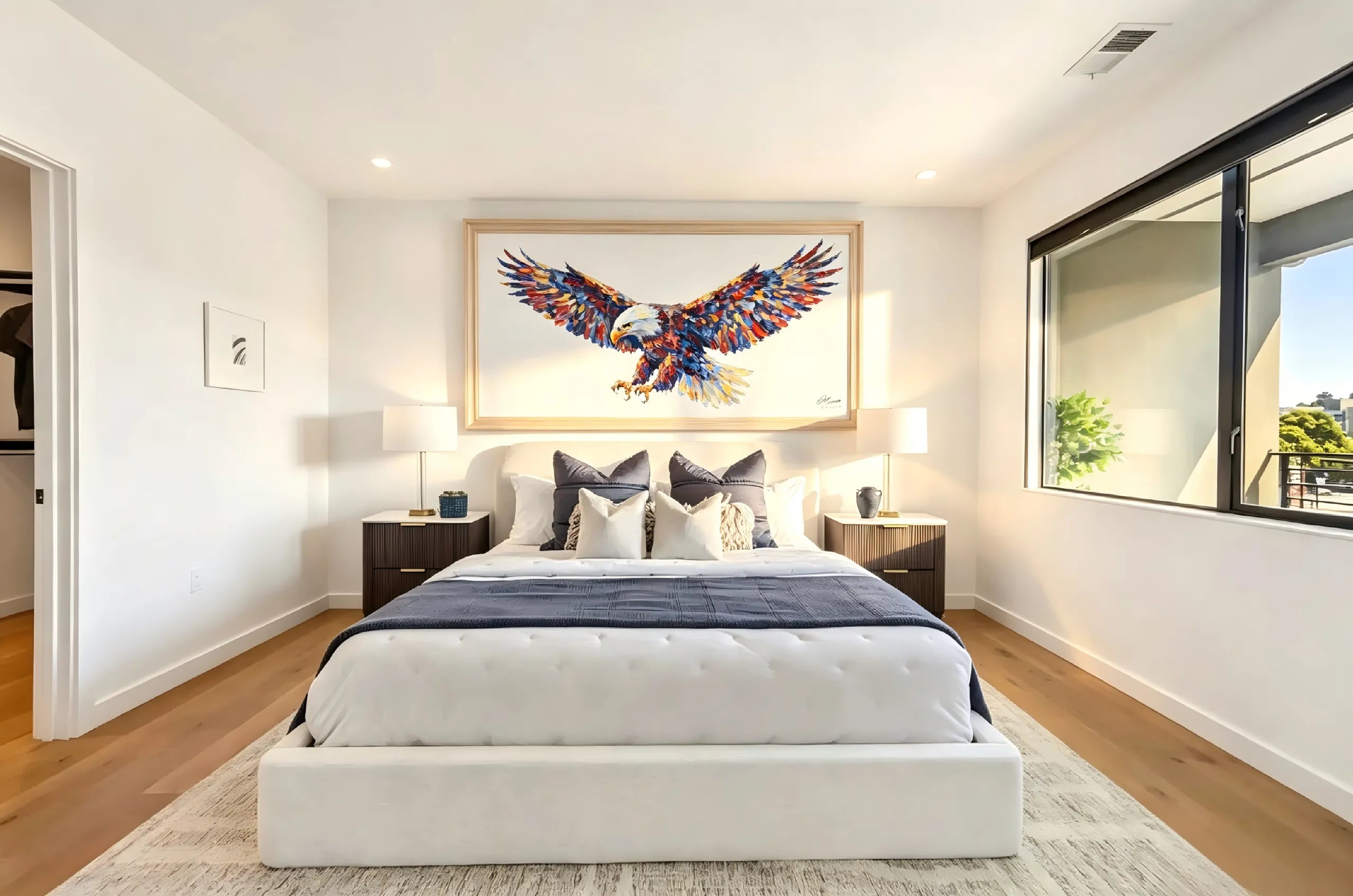 AEVART Custom Bald Eagle Oil Painting on Canvas — Ash Fall