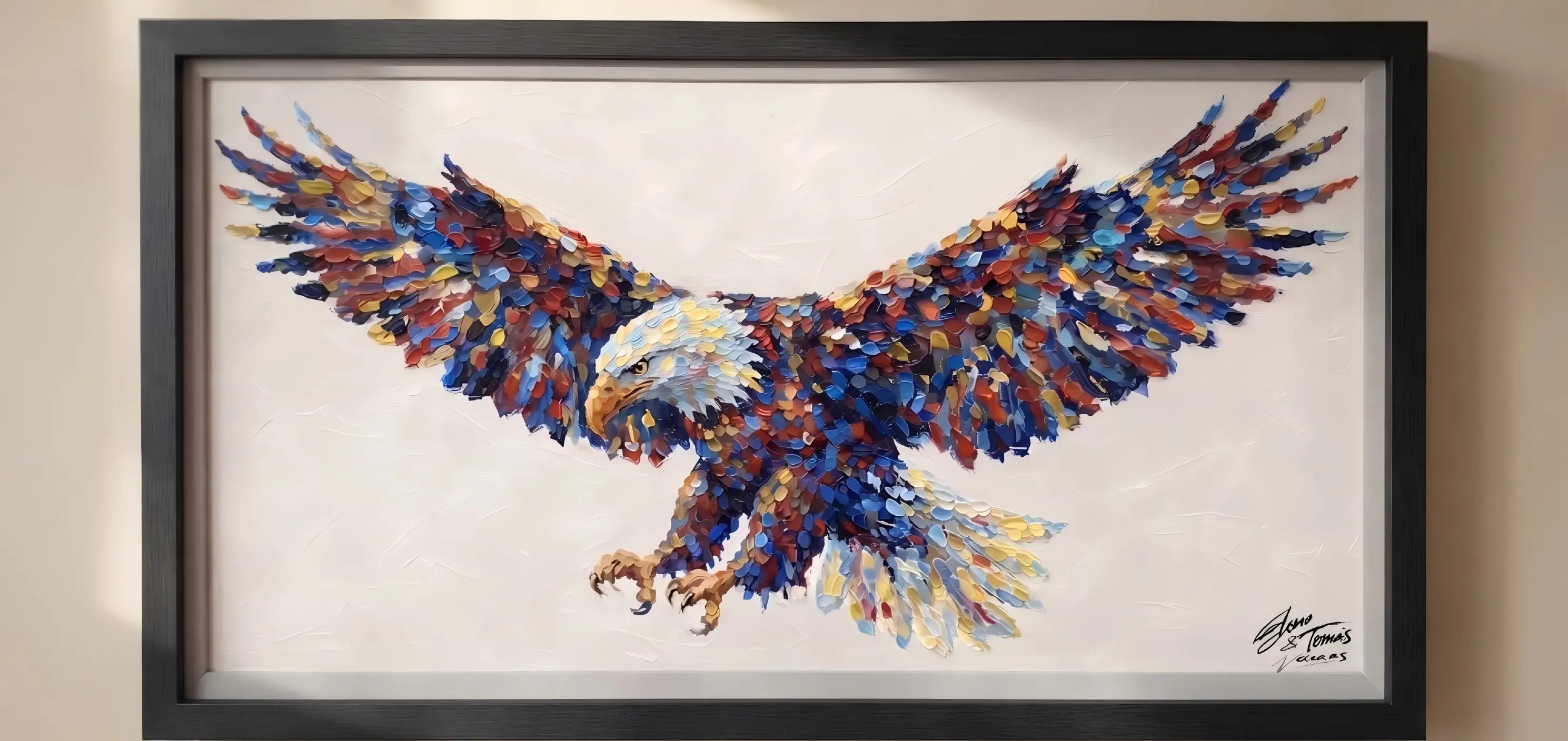 AEVART Custom Bald Eagle Oil Painting on Canvas — Ash Fall