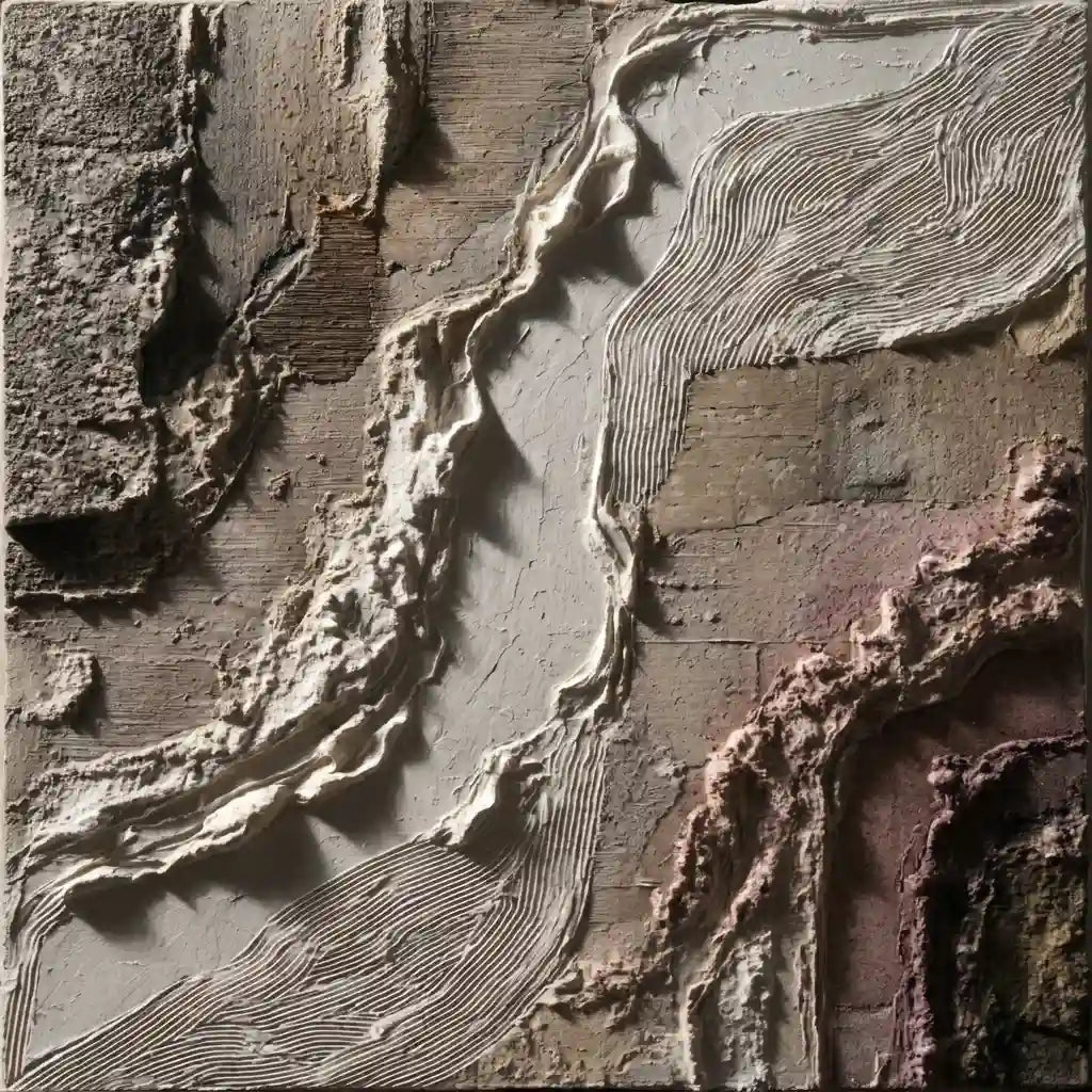 Soft Neutral Textured Abstract Wall Art in Beige and Blush for Bedroom