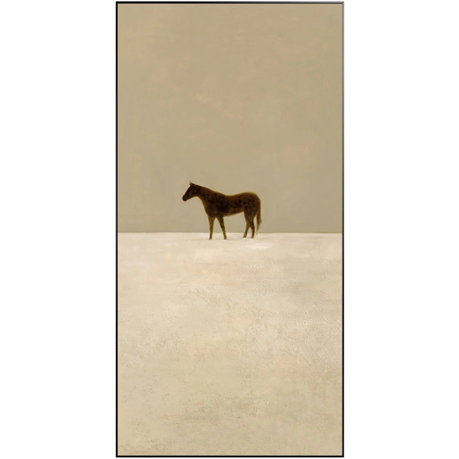 Animal Art Beige Horse Silhouette Wall Decor#AM221