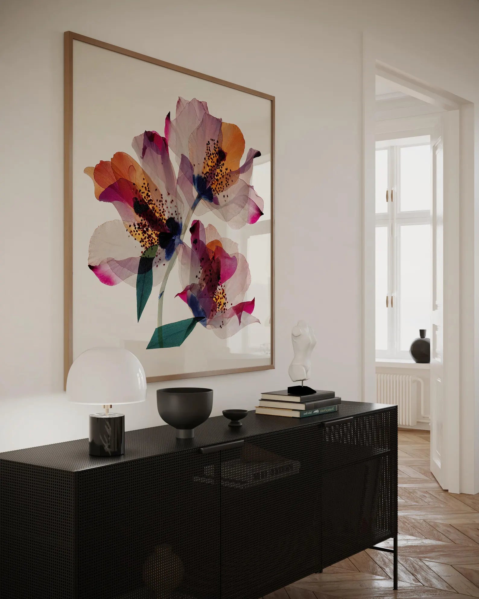 Watercolor Floral Abstract Canvas#FT132