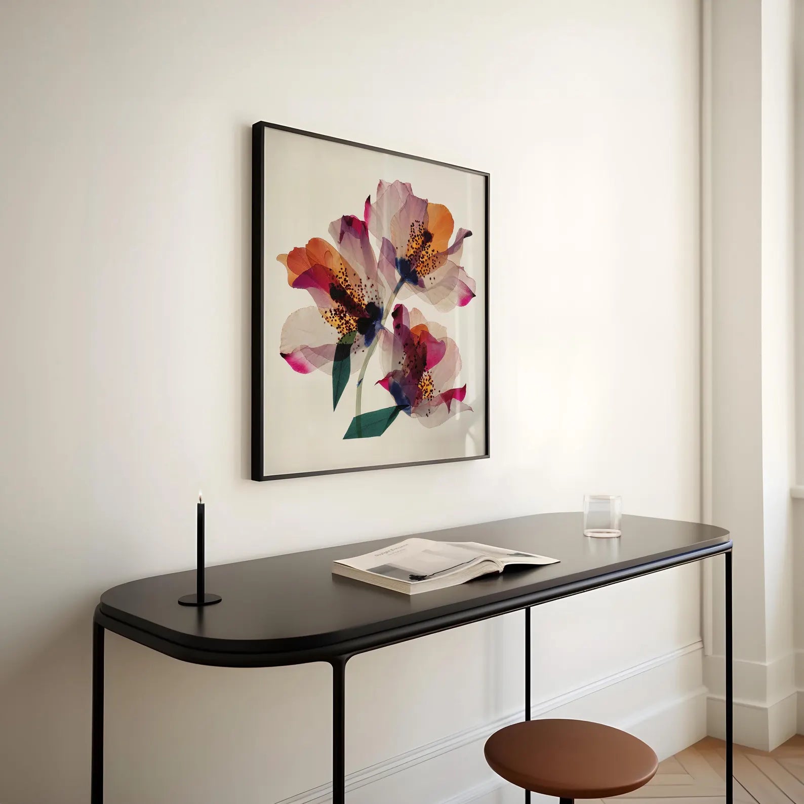 Watercolor Floral Abstract Canvas#FT132