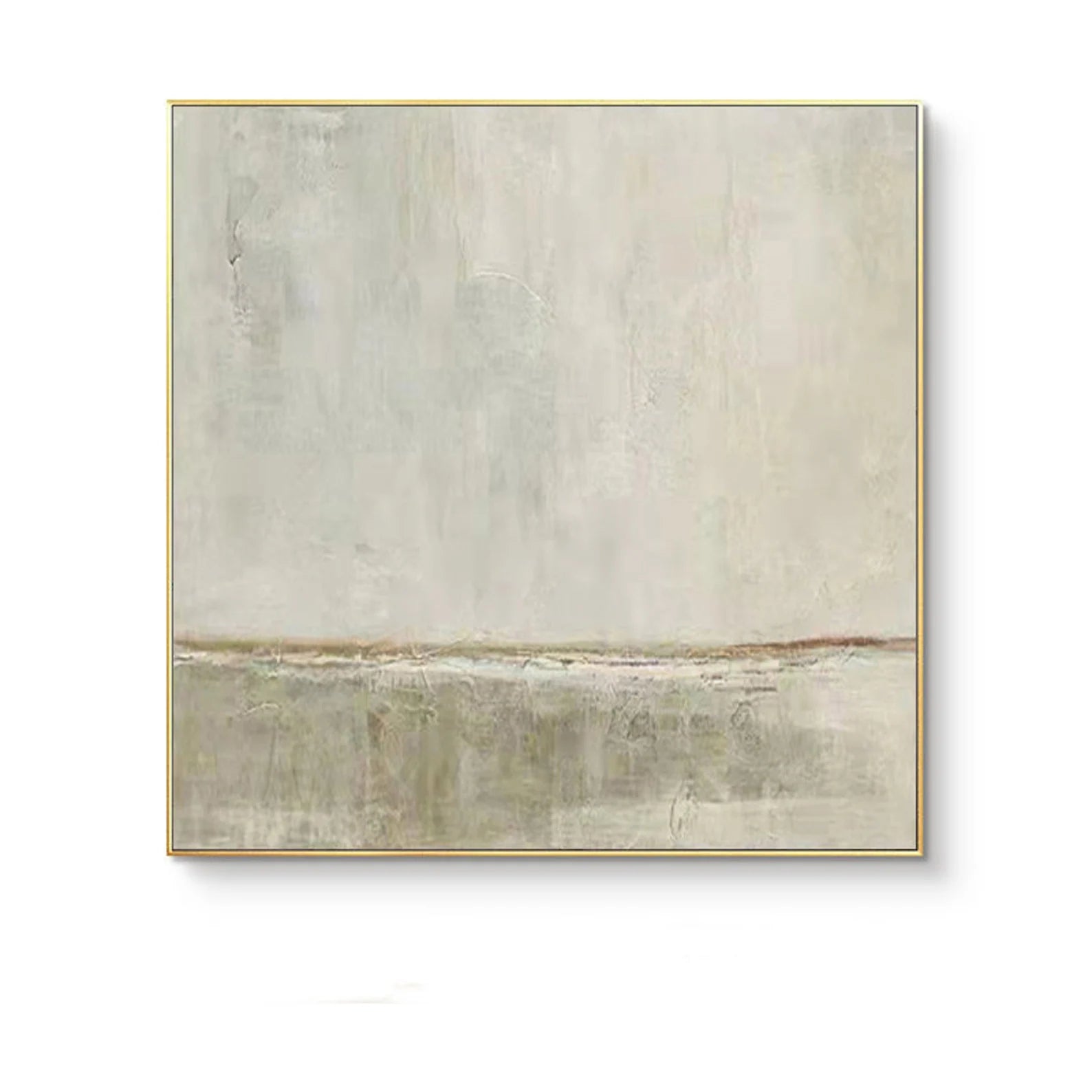 Minimalist Beige Abstract Landscape Canvas Art #JM166