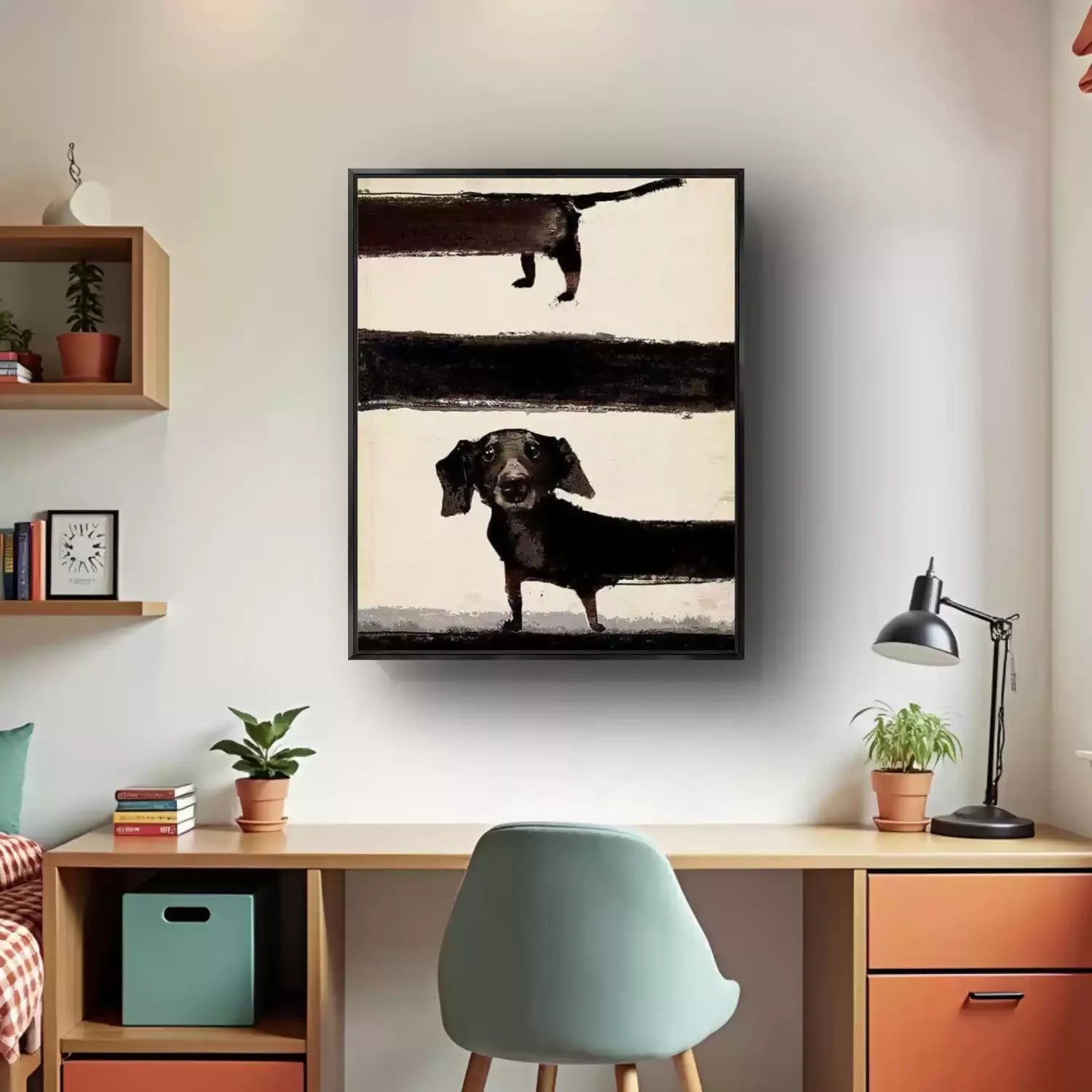 Abstract Animal Dog Wall Art #AM102