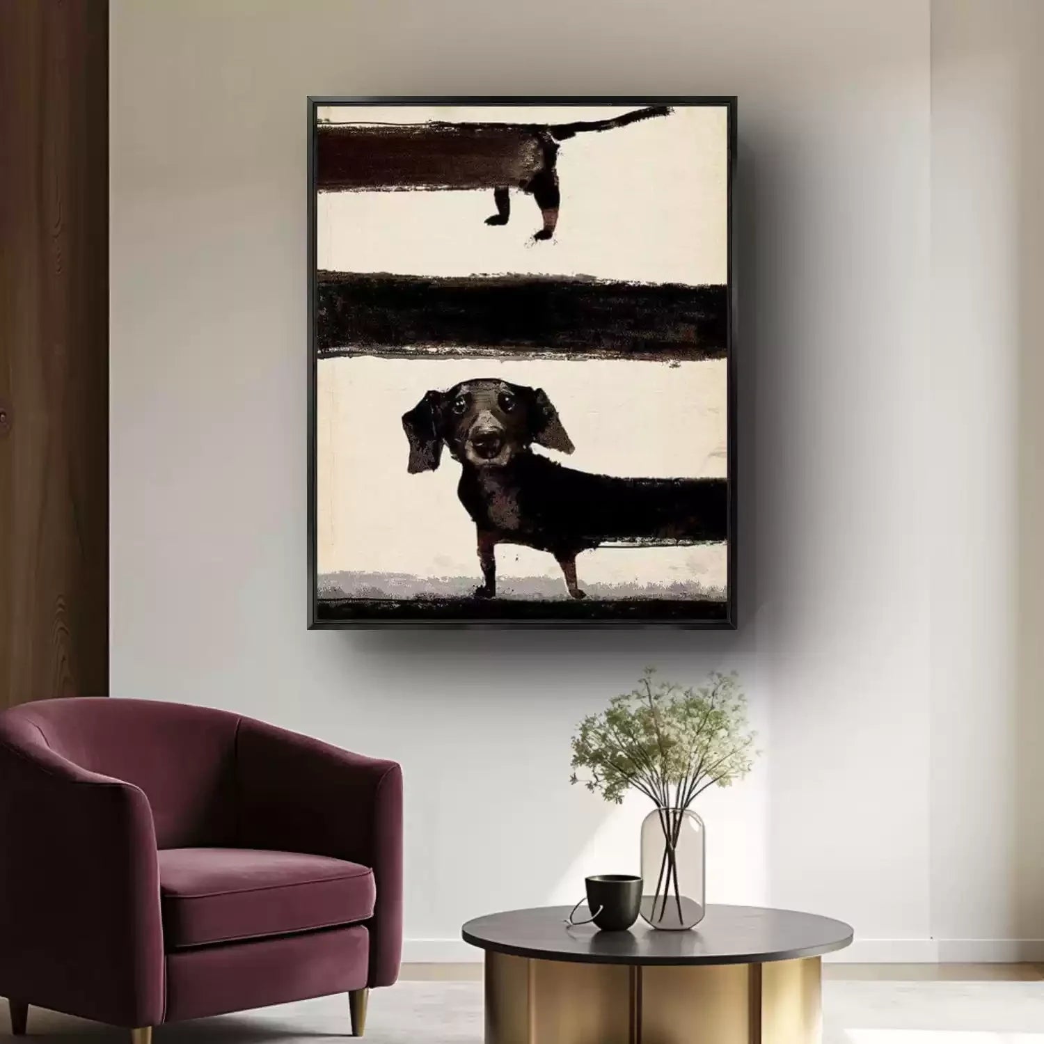 Abstract Animal Dog Wall Art #AM102