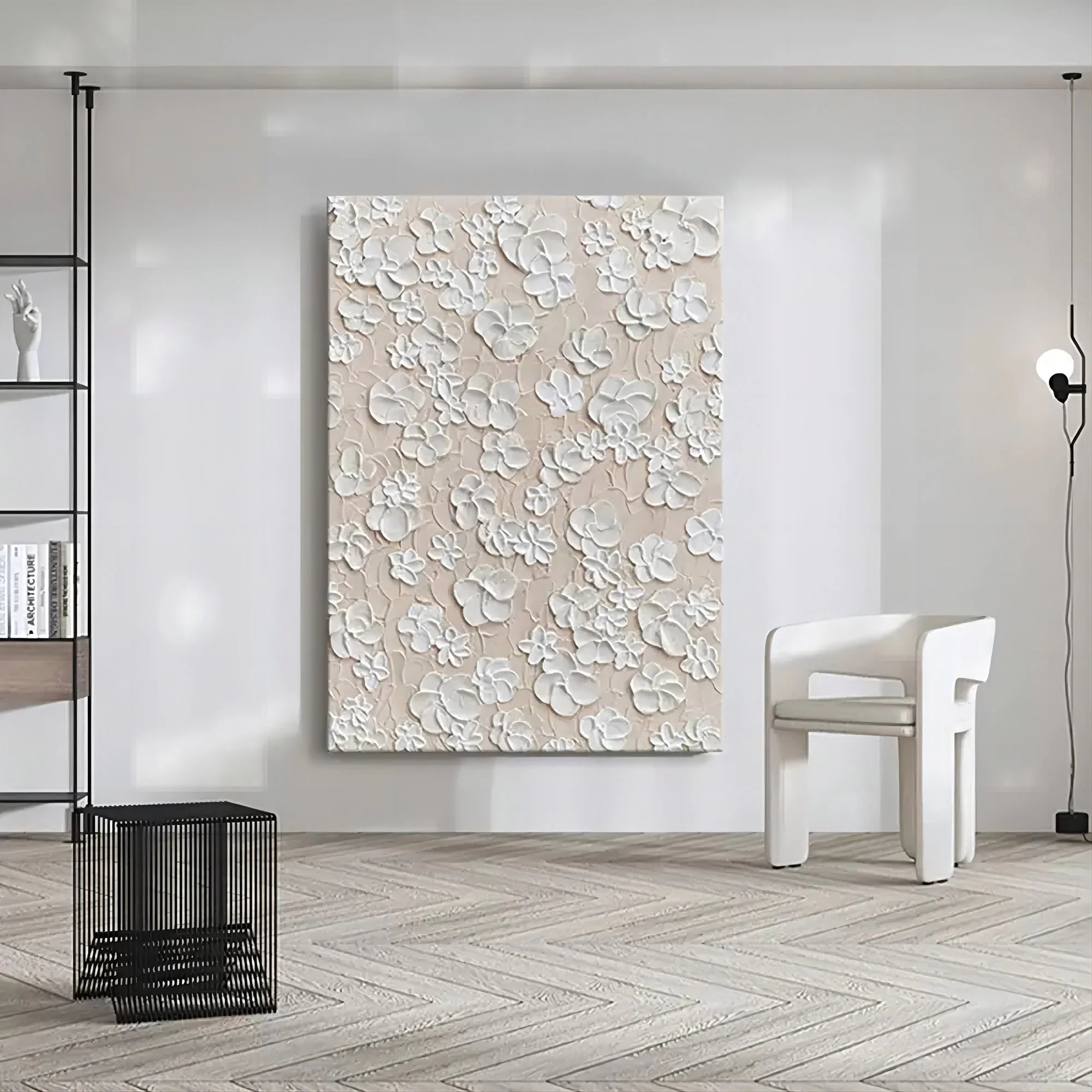 3D Textured Floral Hand-Painted Oil Painting #MD148