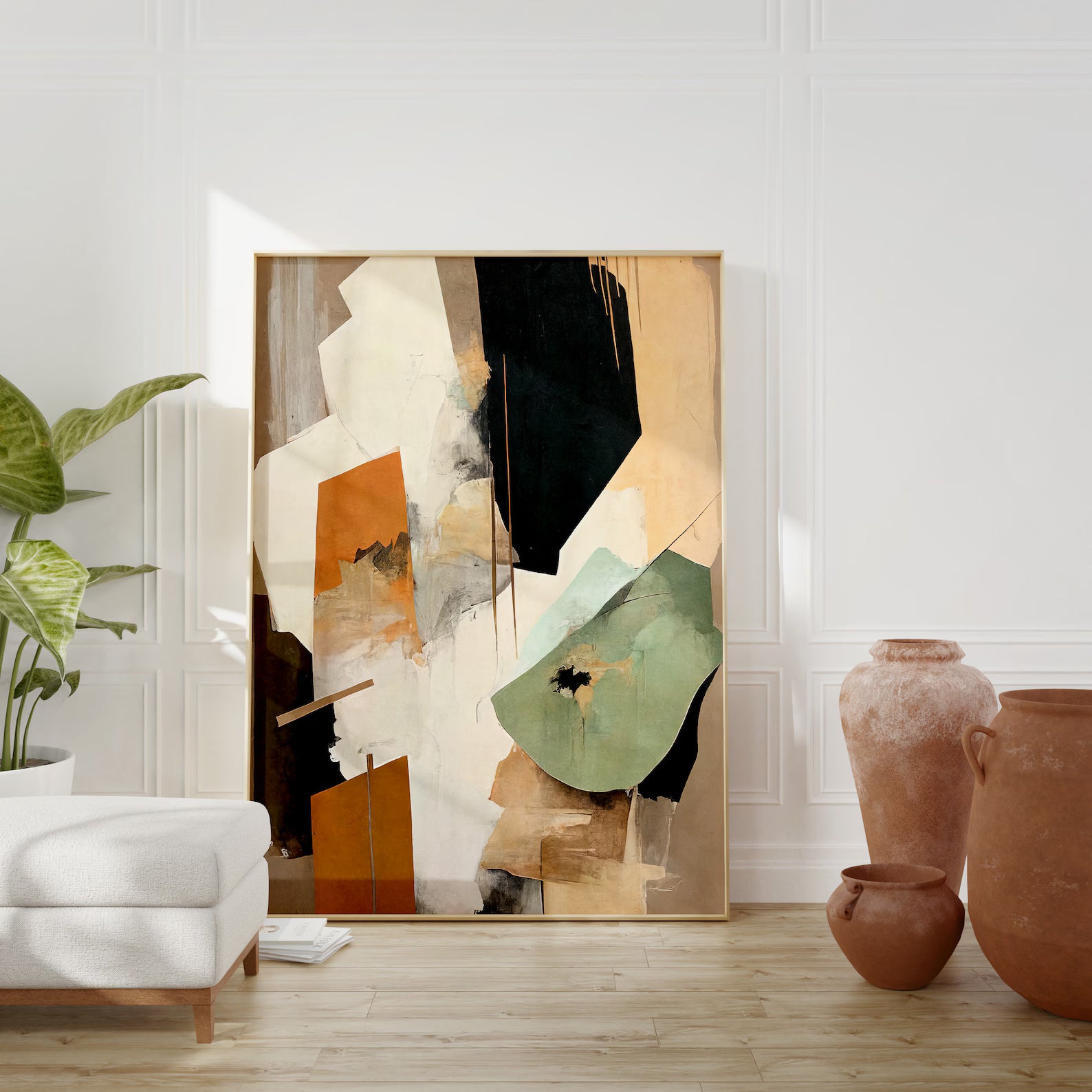 Minimalist Earth Tone Abstract Wall Art#WA129