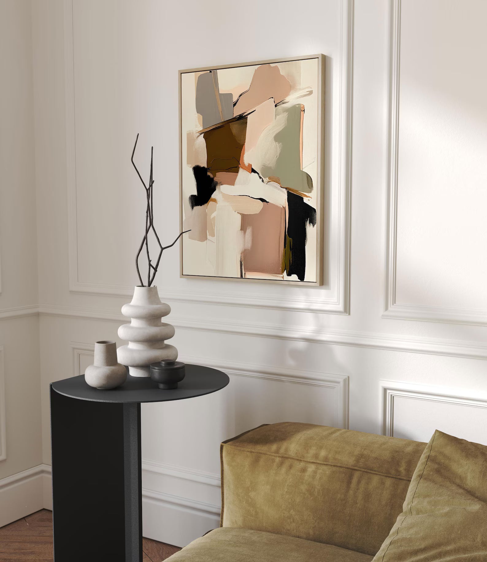 Minimalist Earth Tone Abstract Wall Art#WA135