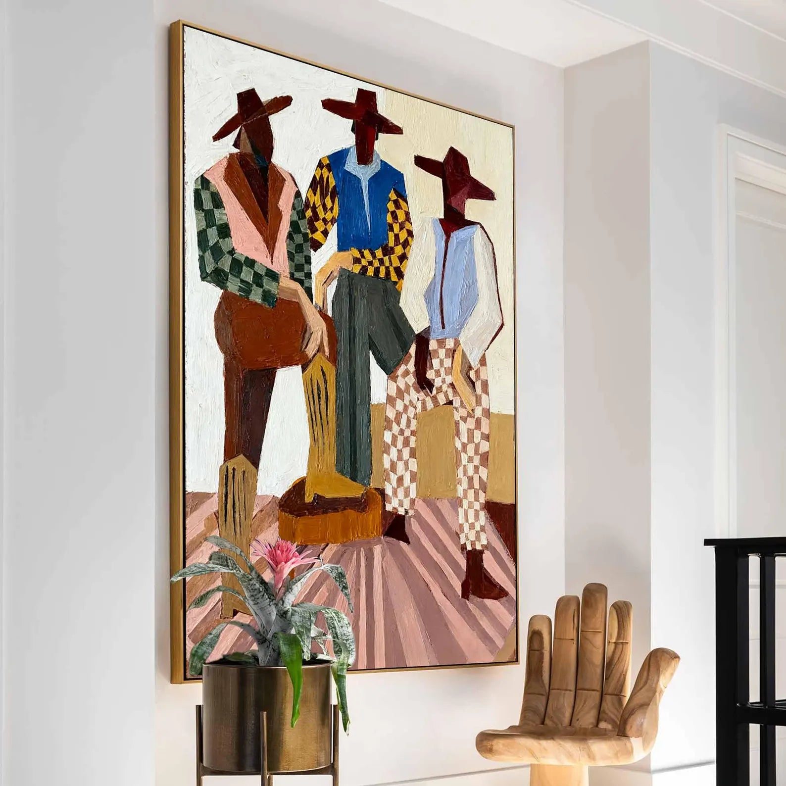 Abstract Cowboy Trio Art #CB3