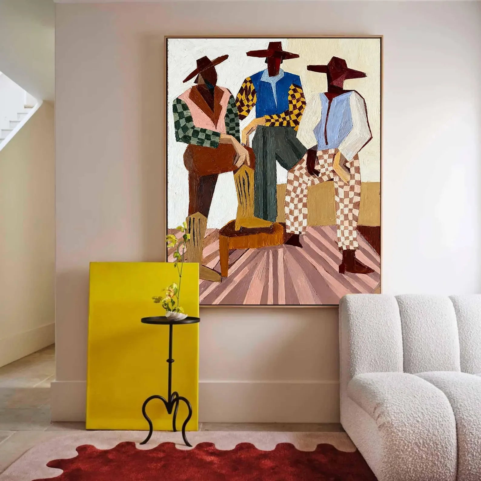 Abstract Cowboy Trio Art #CB3