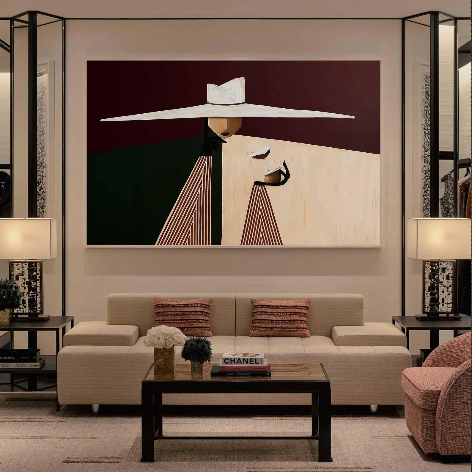 Minimalist Chic Woman Painting #AB129