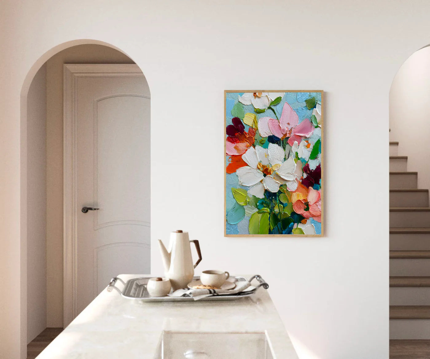 Impasto Textured Floral Oil Painting #FT208