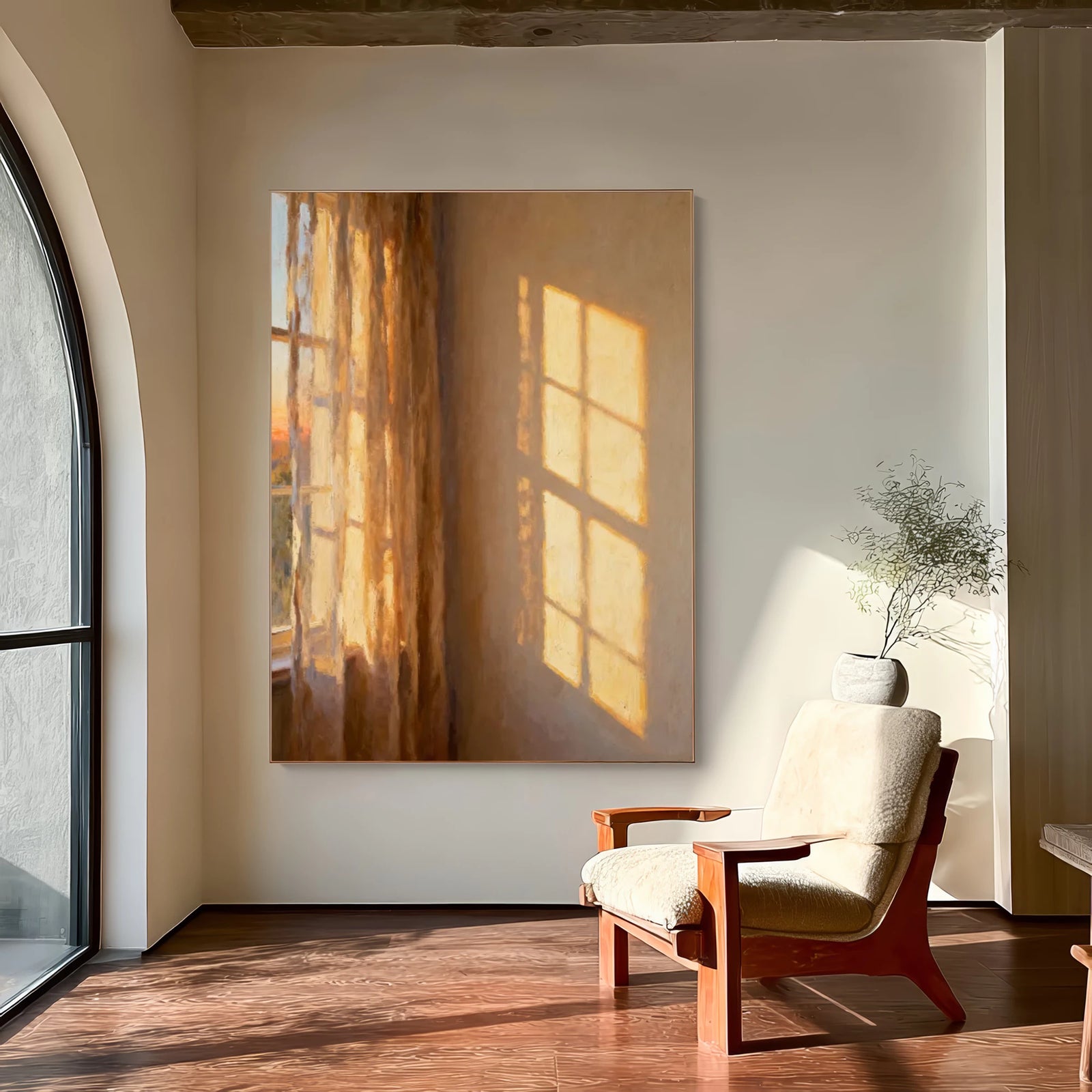 Impressionist Sunlit Curtains Oil Painting #MZ218