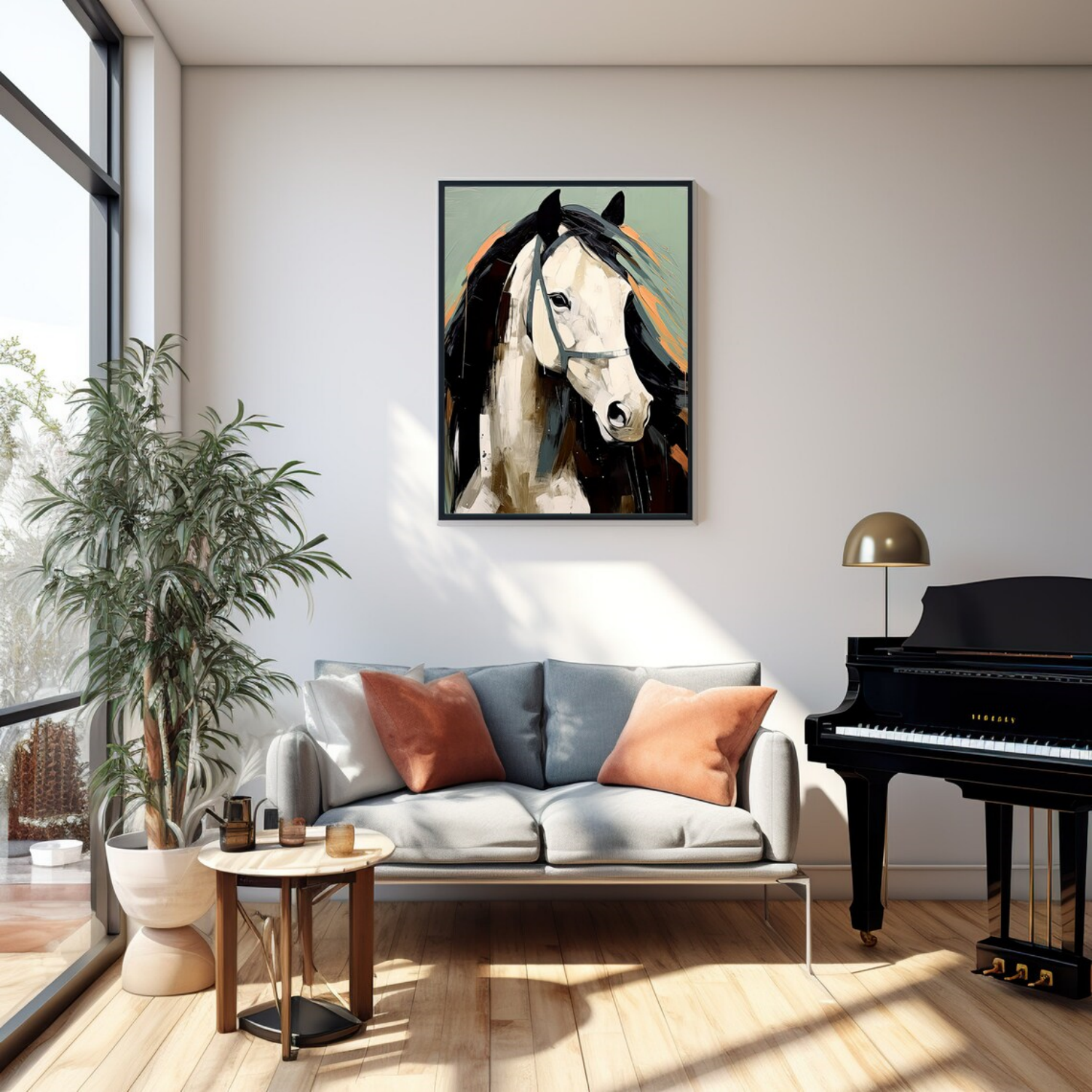 Abstract Animal Horse Wall Art #AM106