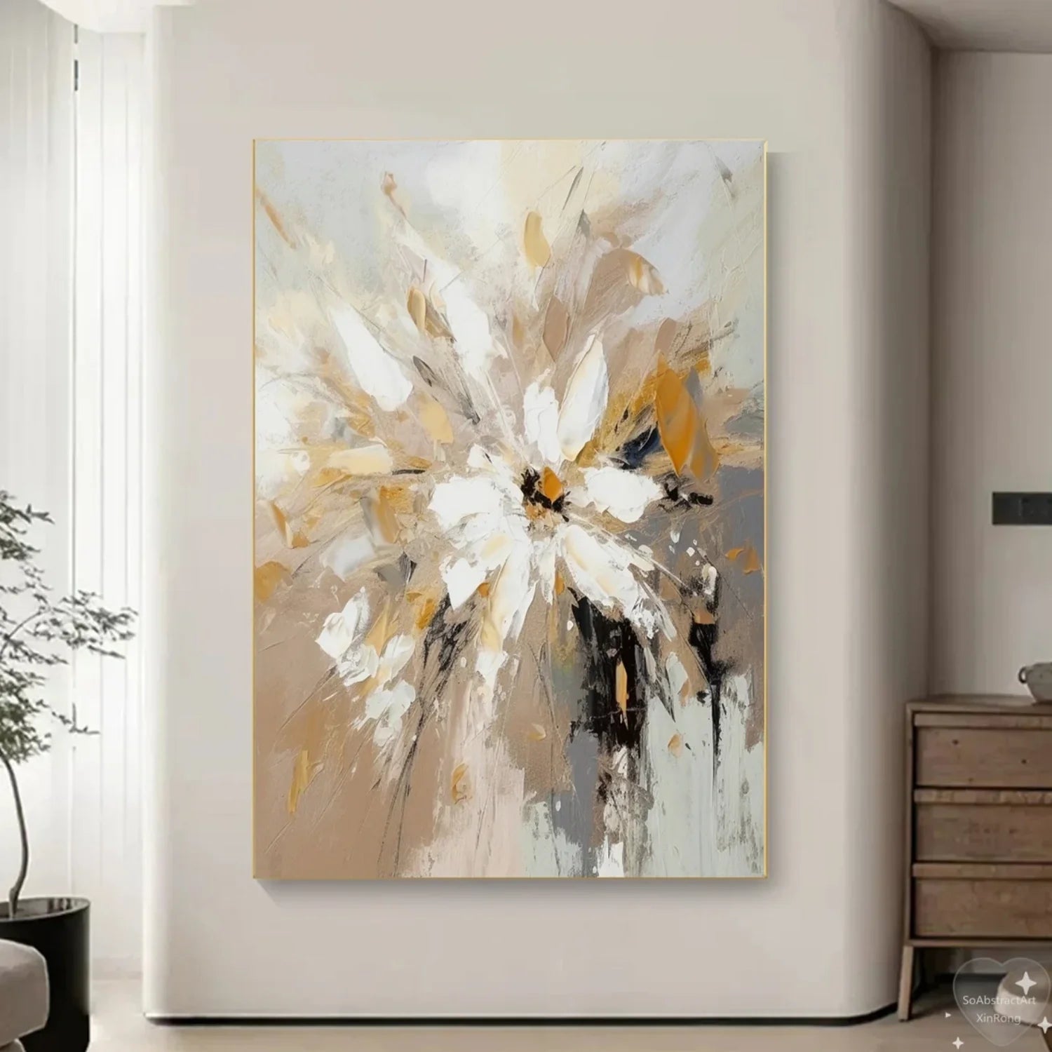 Flower & Tree Abstract Wall Art #FT099