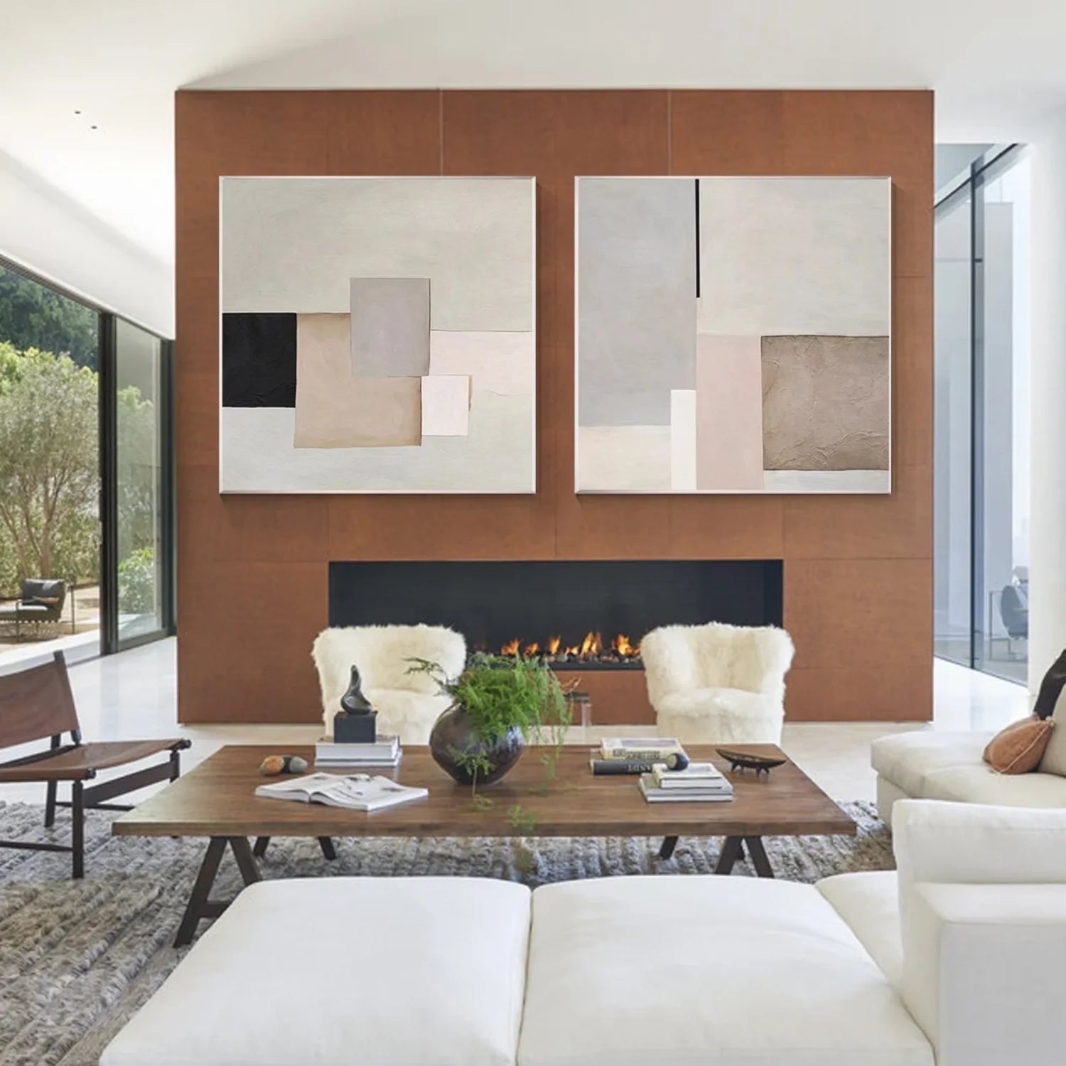 Abstract Canvas Art Set of 2 #WA635