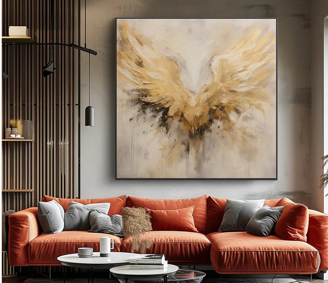 Abstract Angel Wing Textured Painting #AB047