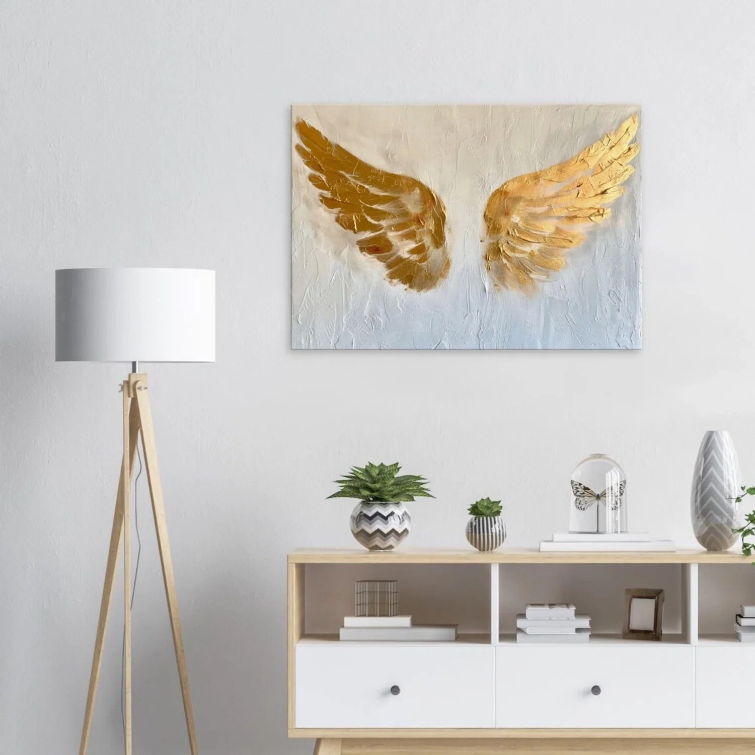 Abstract Angel Wing Textured Painting #AB054