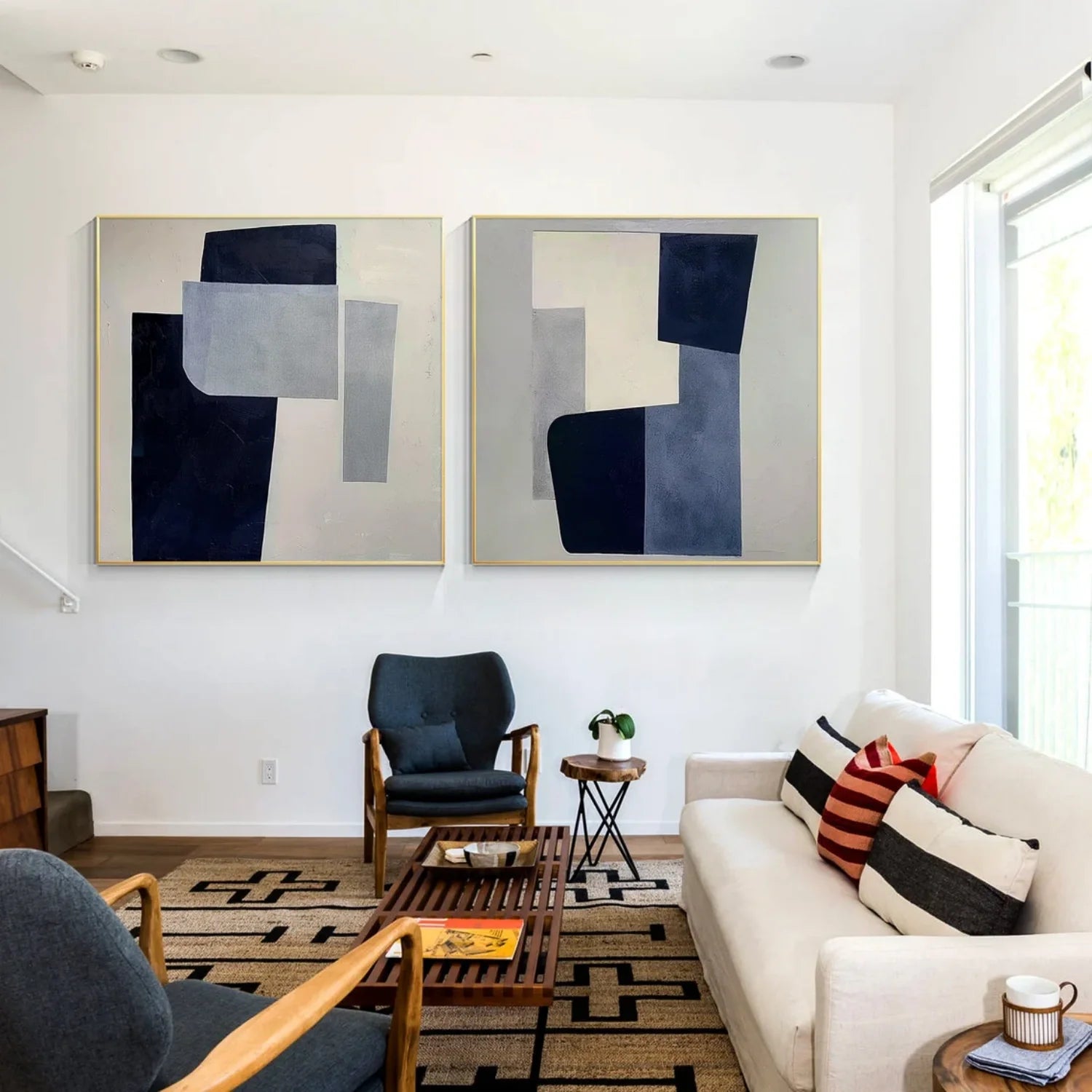 Abstract Canvas Art Set of 2 #WA632