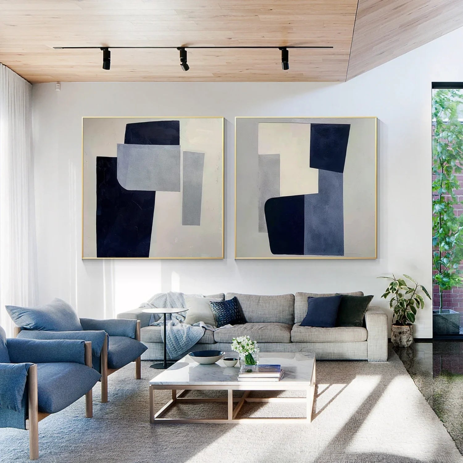 Abstract Canvas Art Set of 2 #WA632