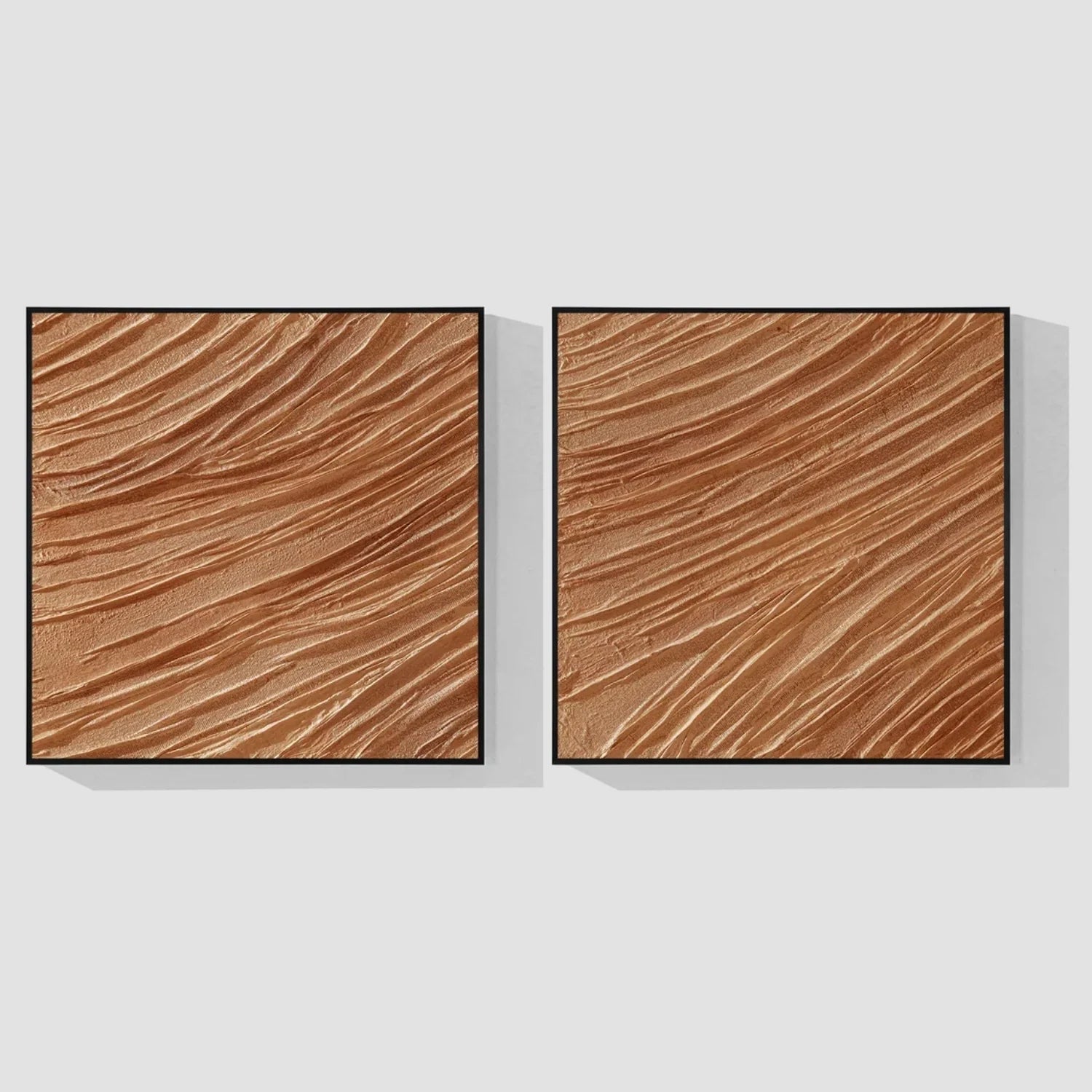 Brown Minimalist_Textured Canvas Art Set of 2 #MZ107