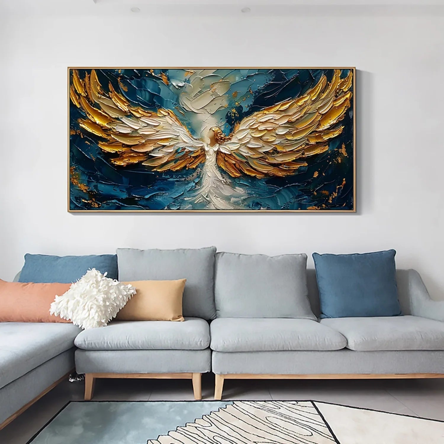 Abstract Angel Wing Textured Painting #AB052