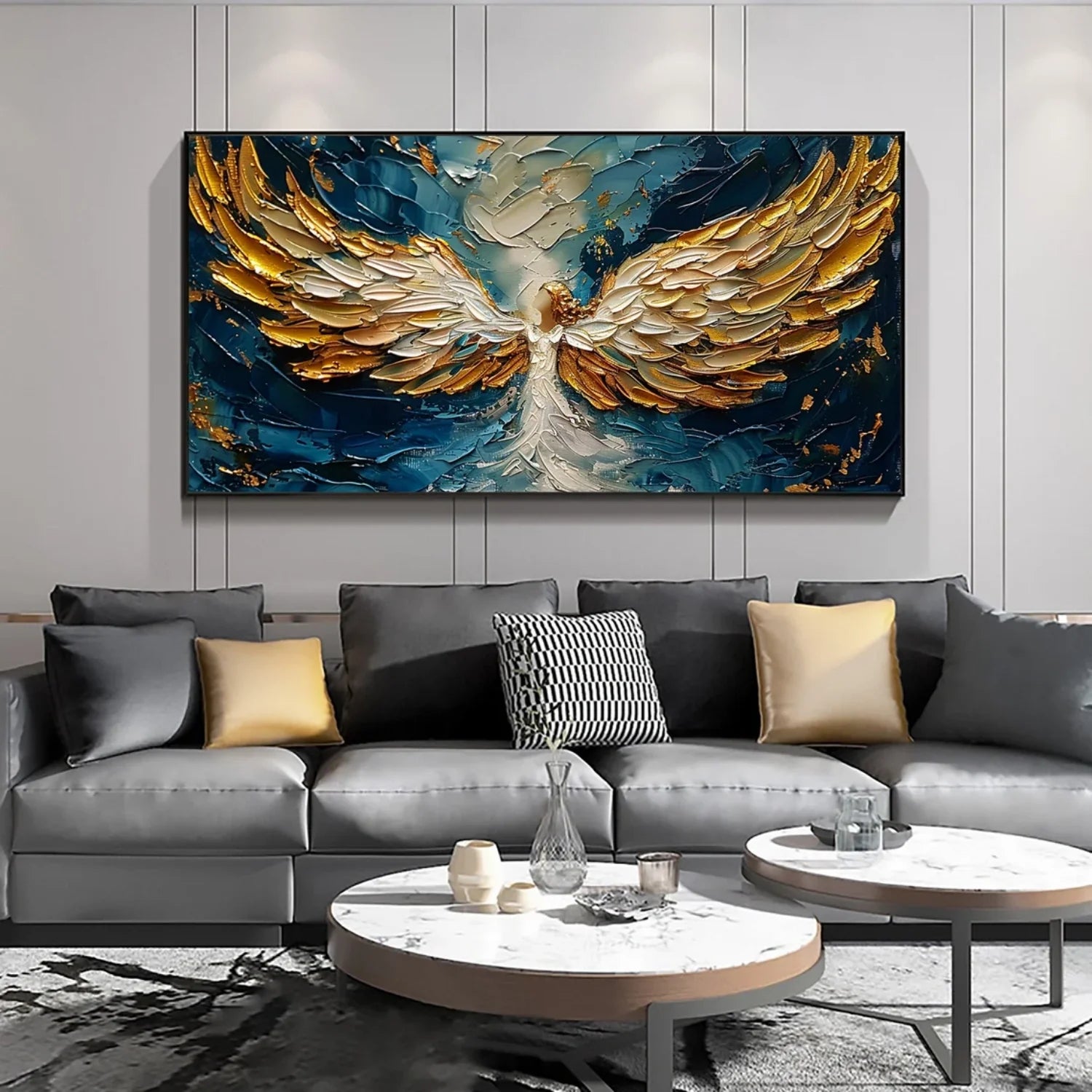 Abstract Angel Wing Textured Painting #AB052