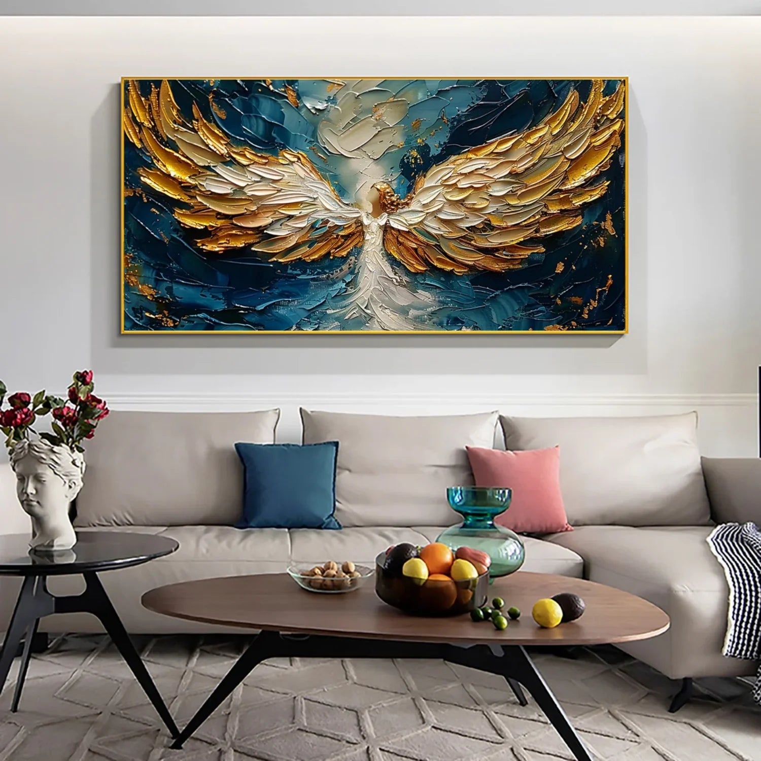 Abstract Angel Wing Textured Painting #AB052