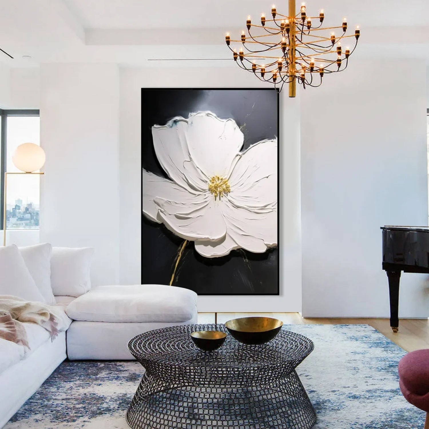 Flower & Tree Abstract_Textured Wall Art #FT131