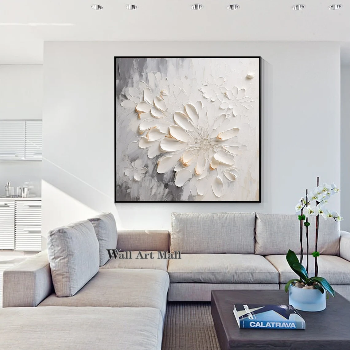 Flower & Tree Abstract Textured Wall Art #FT113