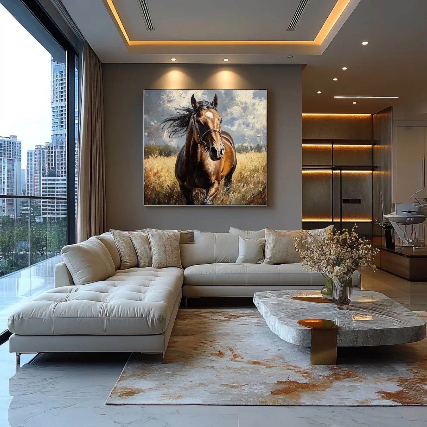 Abstract Animal Horse Wall Art #AM104