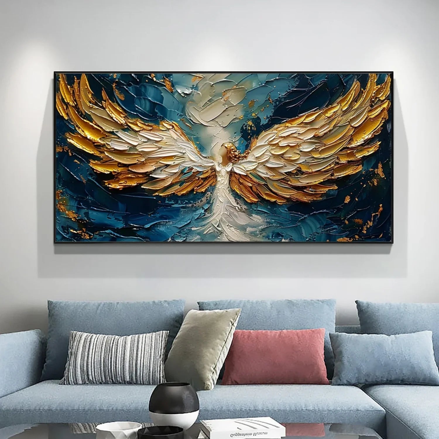 Abstract Angel Wing Textured Painting #AB052