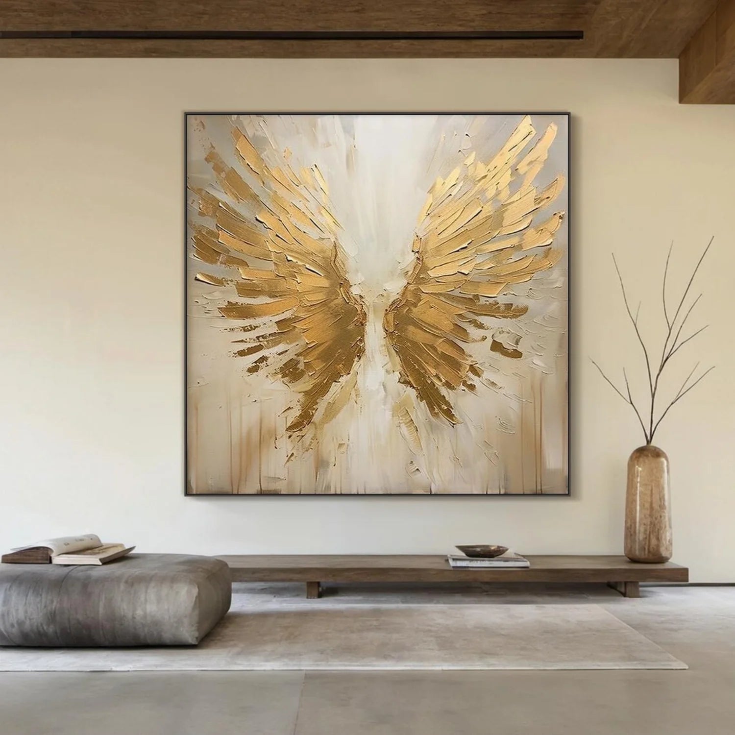 Abstract Angel Wing Textured Painting #AB051