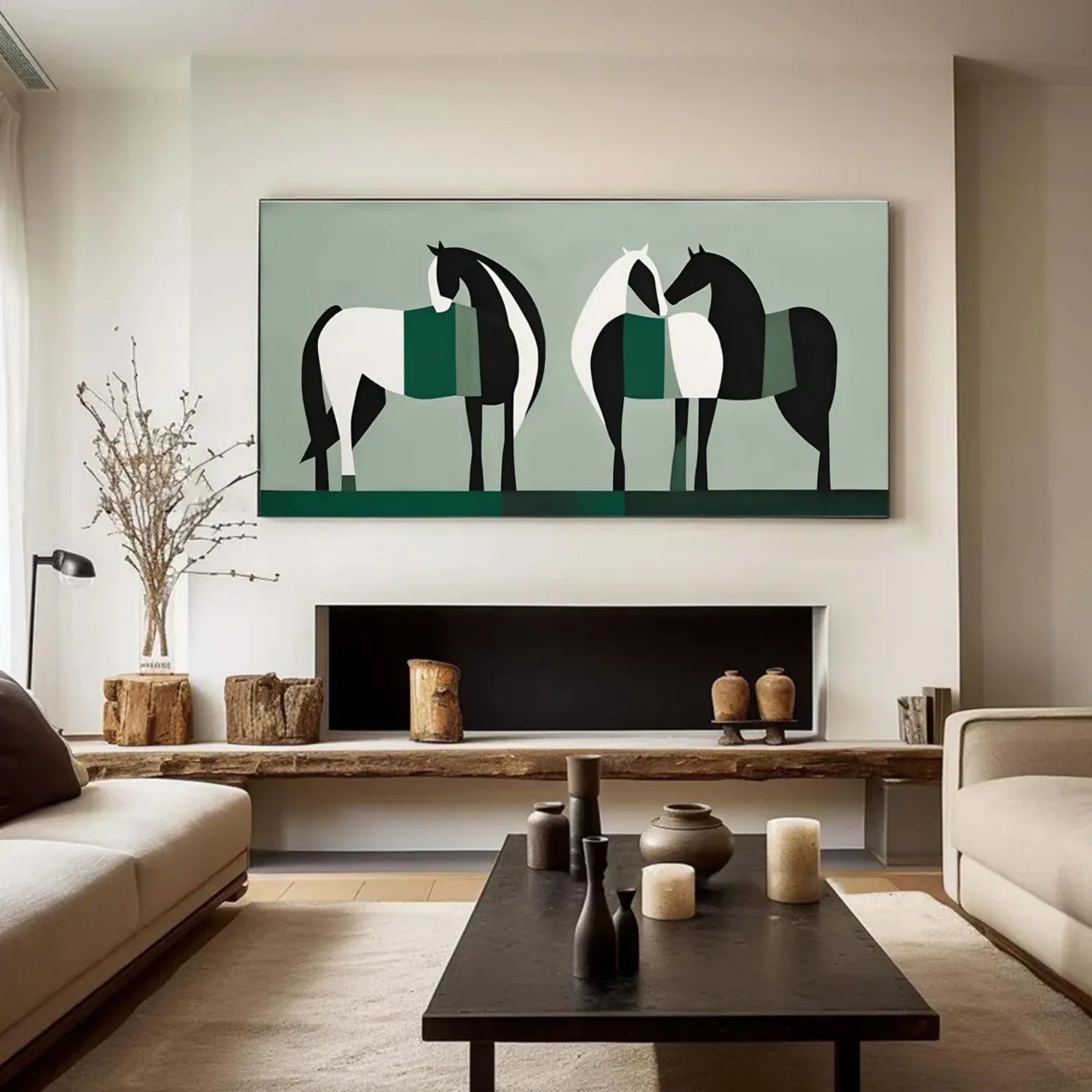 Abstract Animal Horse Wall Art #AM121